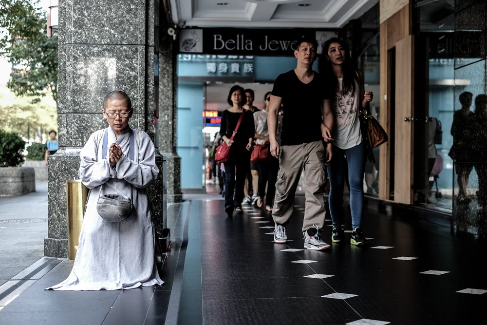 Normal day on the street in Taipei, Taiwan.