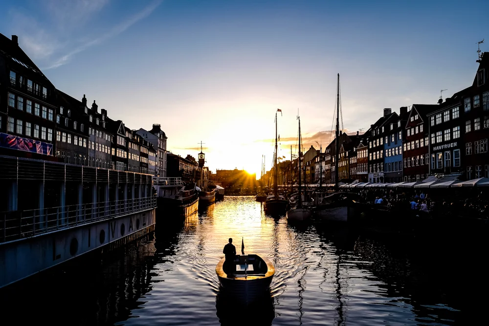Sunset in Copenhagen, Denmark