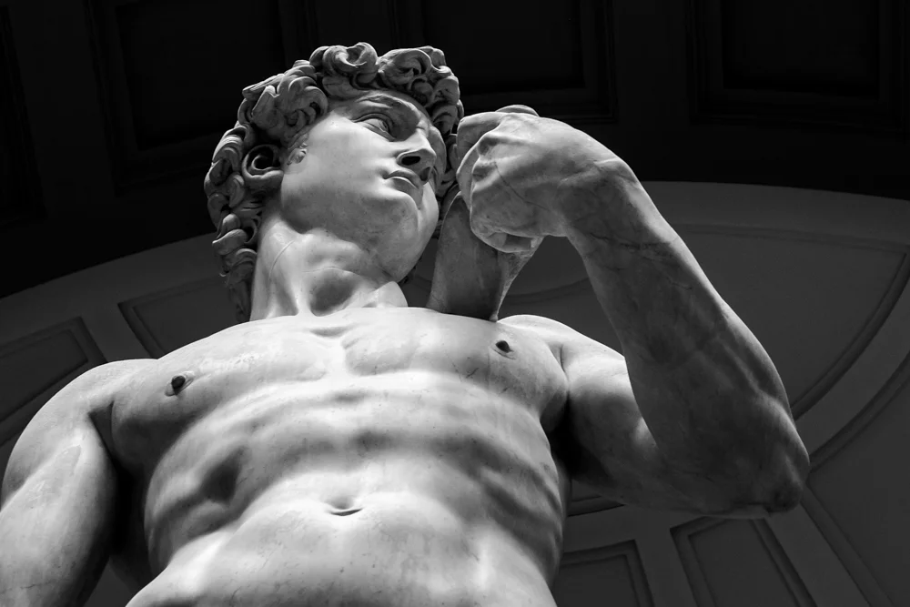 The Statue of David in Florence, Italy.