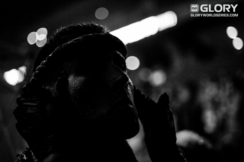 Mike Lemaire getting vaseline'd up before his walkout. 