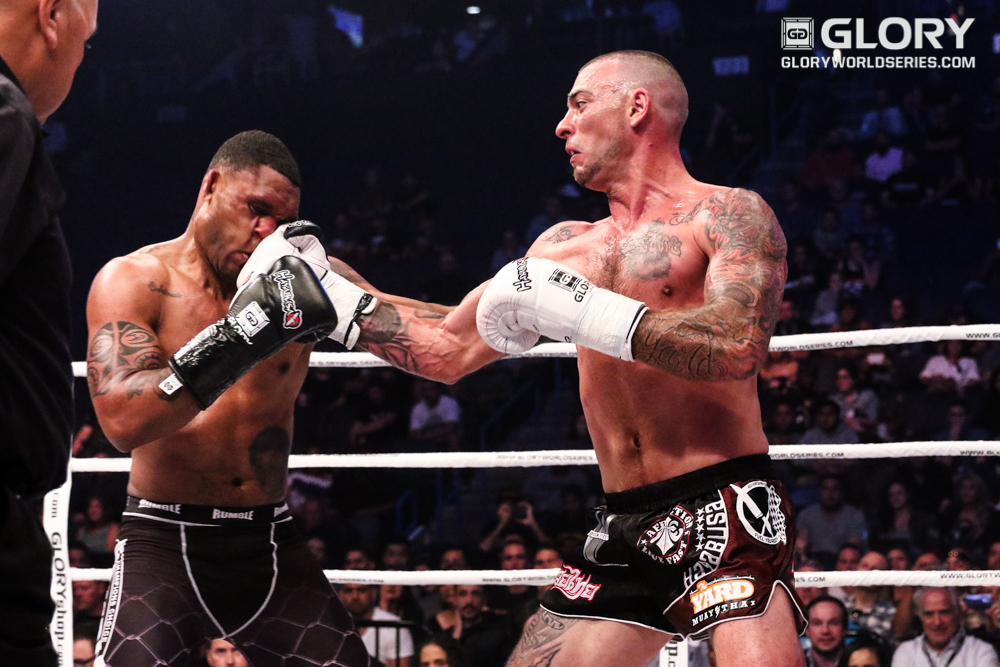 Joe Schilling lands a right hand against Jason Wilnis. Wilnis would go on to win the decision.