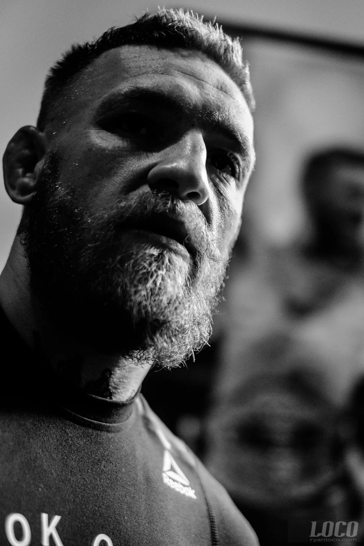 Conor McGregor during his media workout at his private gym in Las Vegas, before his fight with Nate Diaz. 