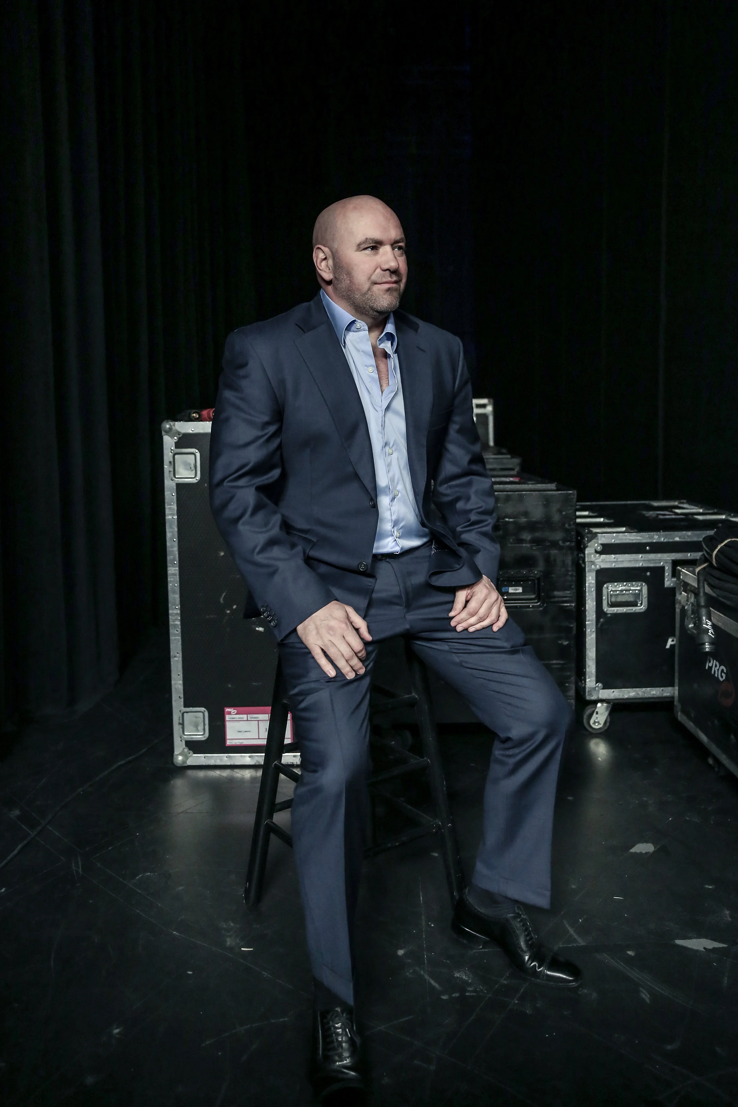 A shot of UFC President Dana White, backstage at the World MMA Awards. I asked him for a quick portrait and we did this in about 30 seconds with some video lights that were there for interviews with the winners. I rattled off about five shots before I could tell he was getting over it. I was fortunate to grab this one. 