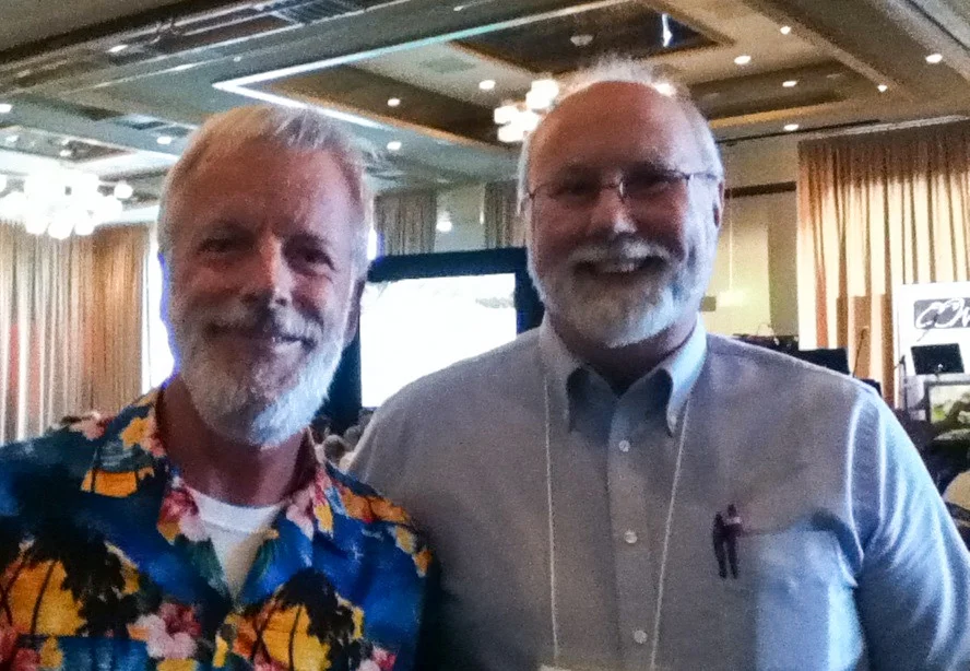 Frank Peretti and Kyle Pratt at the Oregon Christian Writers Summer Conference