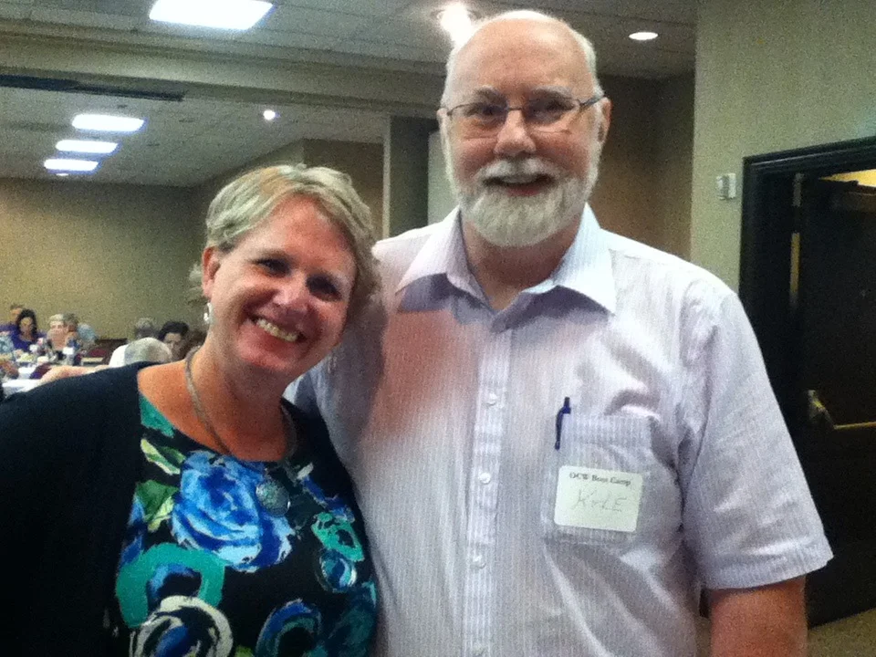 Susan May Warren and Kyle Pratt at the 2015 Oregon Christian Writers summer conference