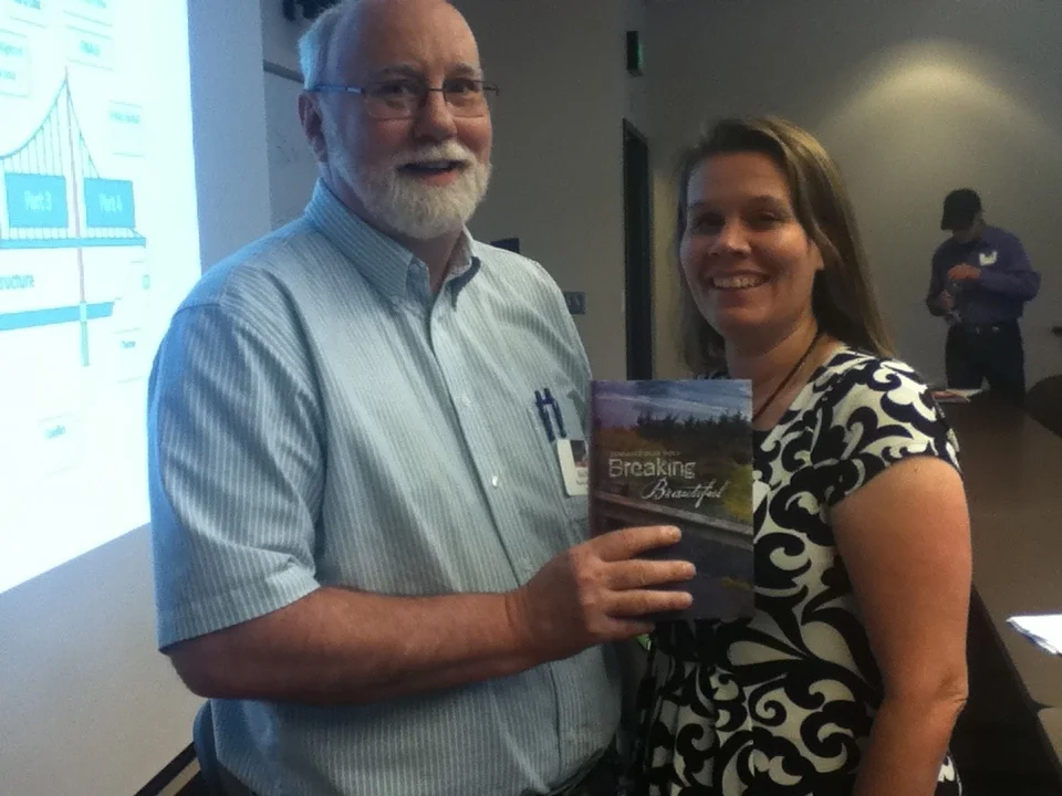 Authors Kyle Pratt and Jennifer Shaw Wolf at the 2015 Southwest Washington Writers Conference