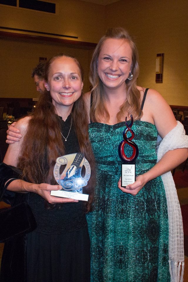 Carol Eaton and Nadine Brandes at the 2015 ACFW Carol Awards.