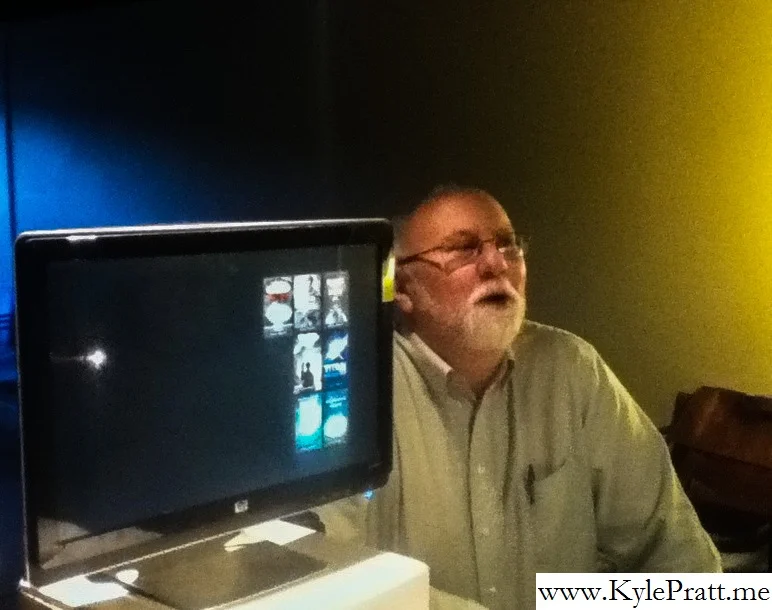 Kyle Pratt speaking to the Lewis County Writers Guild