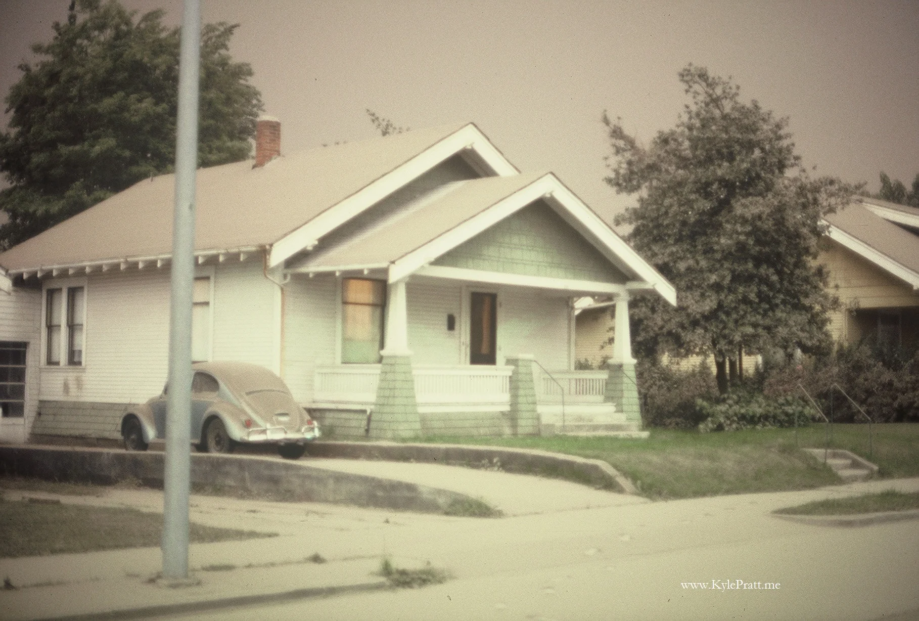 Our home at the time in Centralia. Notice the brown sky.