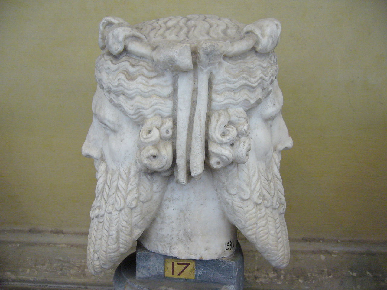 Janus, looking backward and forward in time.