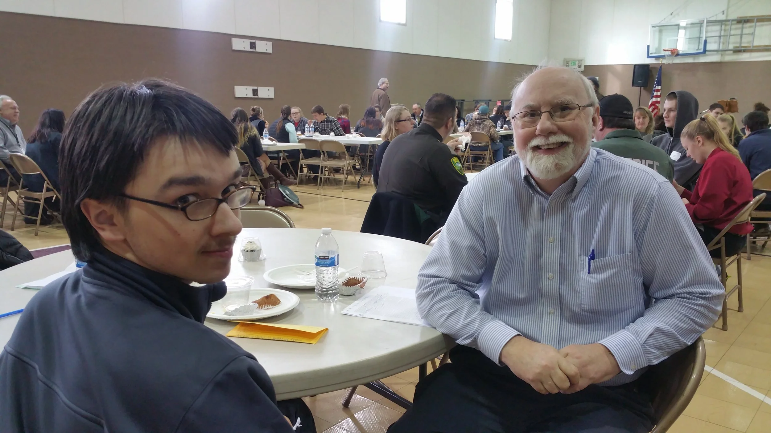 Houston and Author Kyle Pratt at the TRiO lunch.