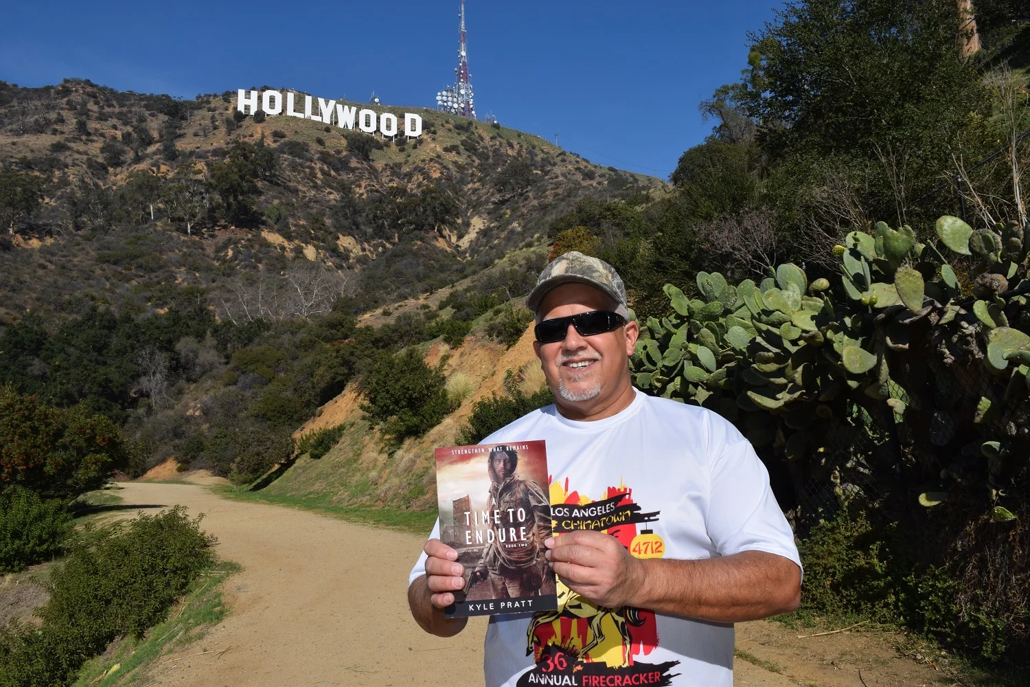 James from Chino, California, with a copy A Time to Endure .