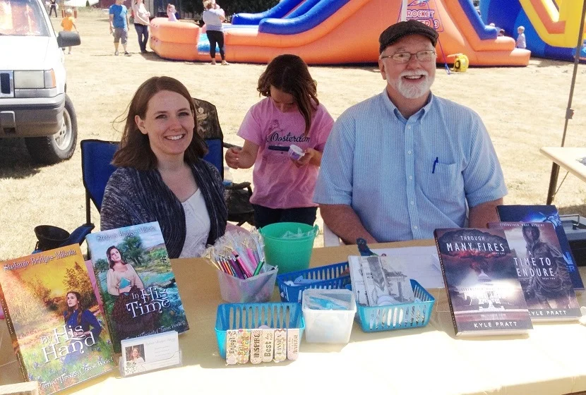 Stefanie Bridges-Mikota with Kyle Pratt at the Napavine Funtime Festival