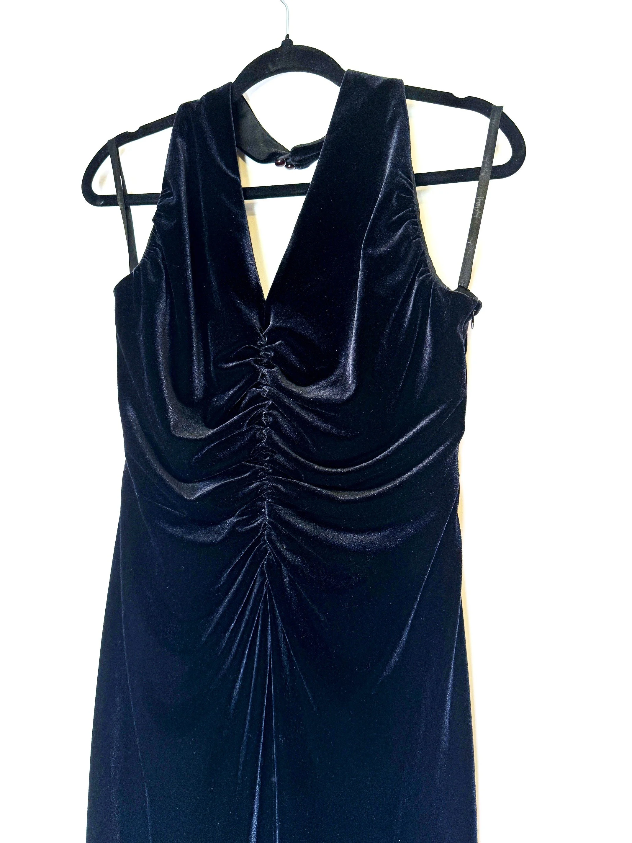 BlackhaltervelvetfrontslitlongdressDetail.jpg