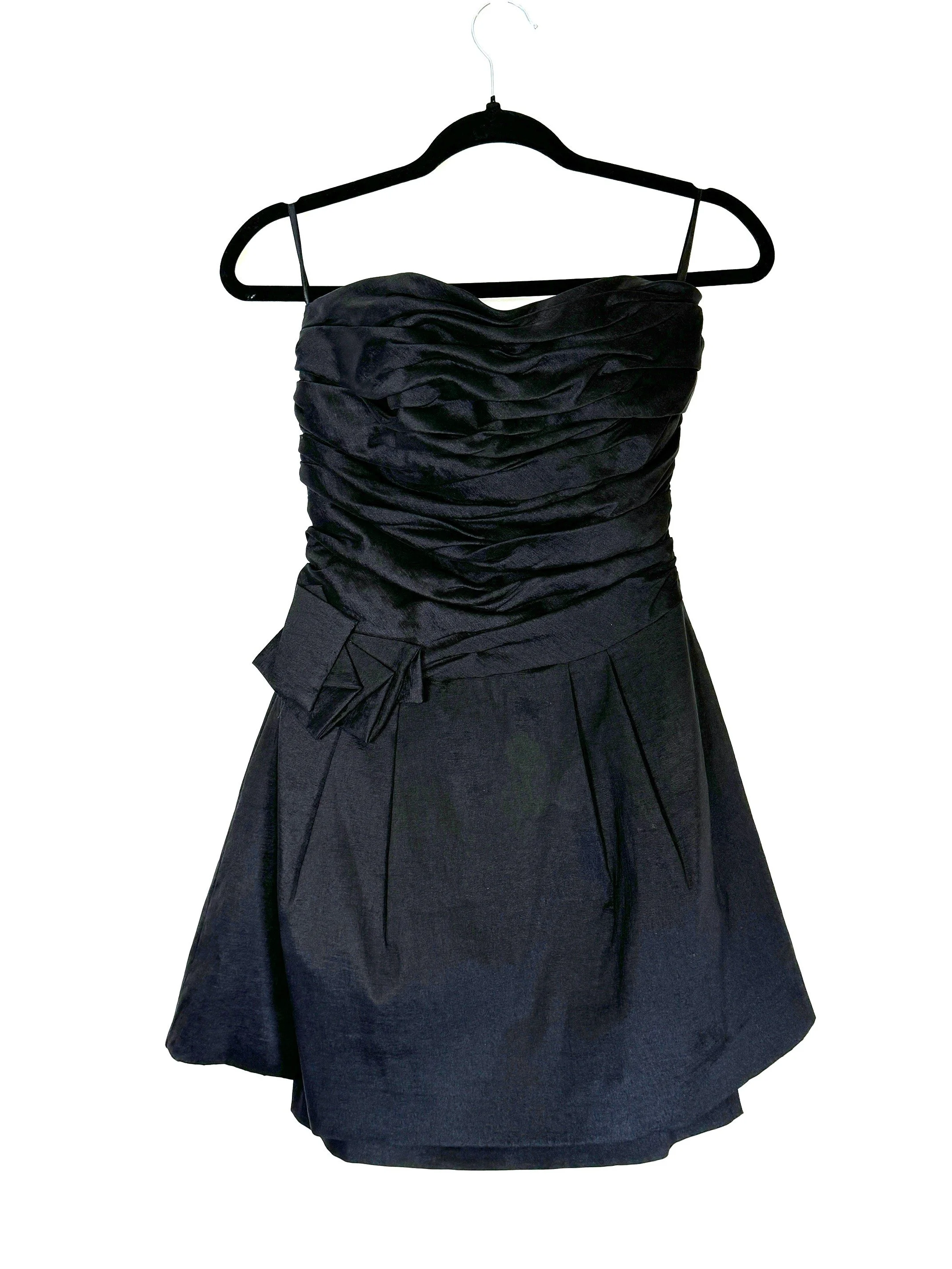 Blackstraplessminidresswithruching.jpg