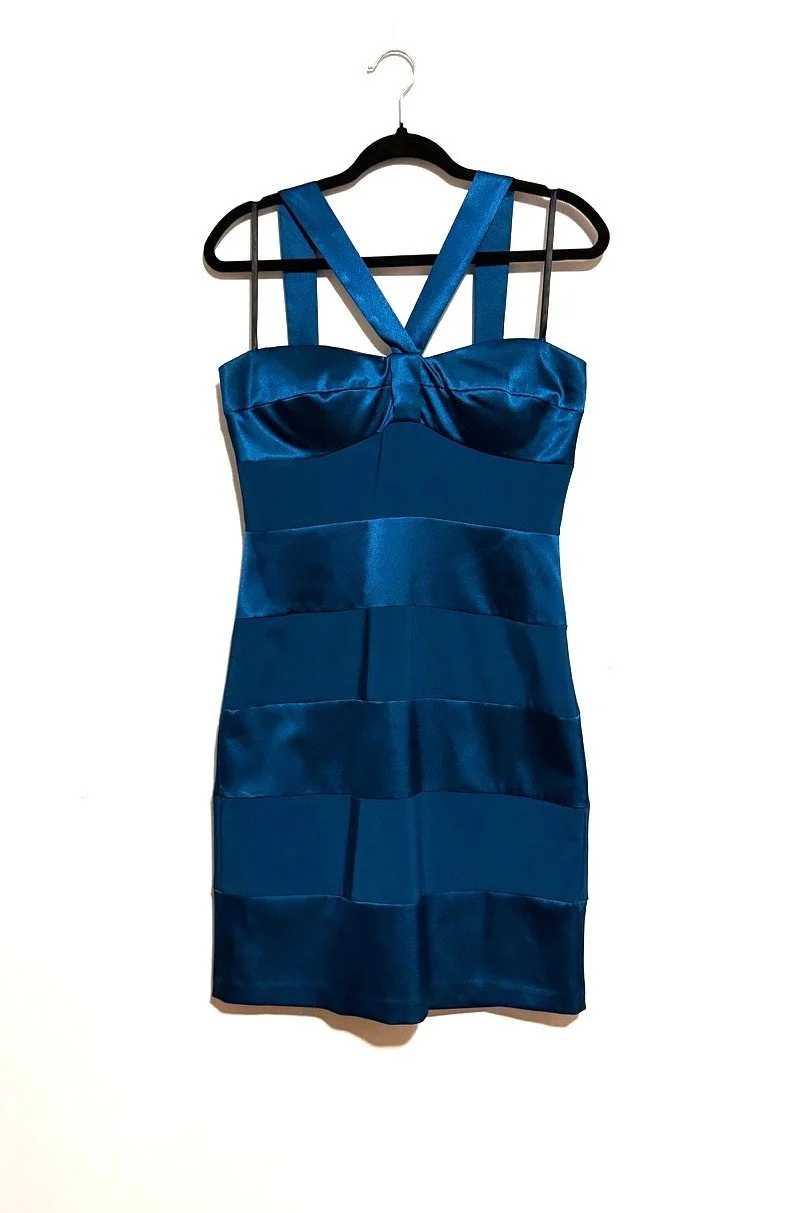 Tealbluesatinstripeminidress.JPG