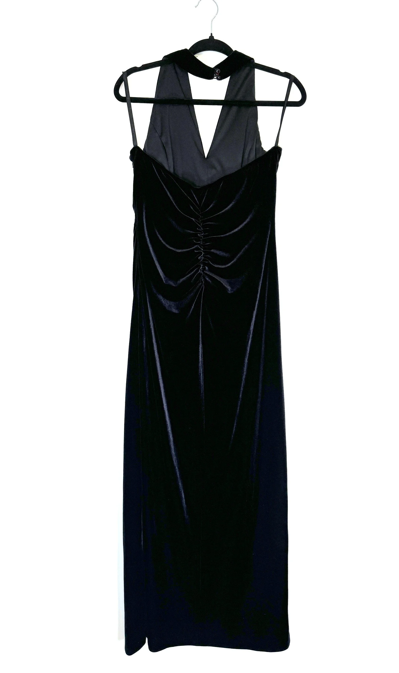 BlackhaltervelvetfrontslitlongdressBack.jpg