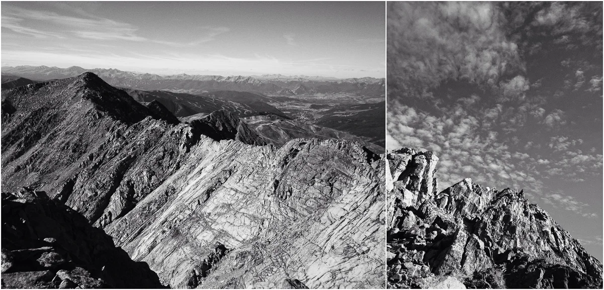 Last ridge getting to Lawnee Peak. {right} Some goats that must have thought I was really attractive because they would not stop staring at me