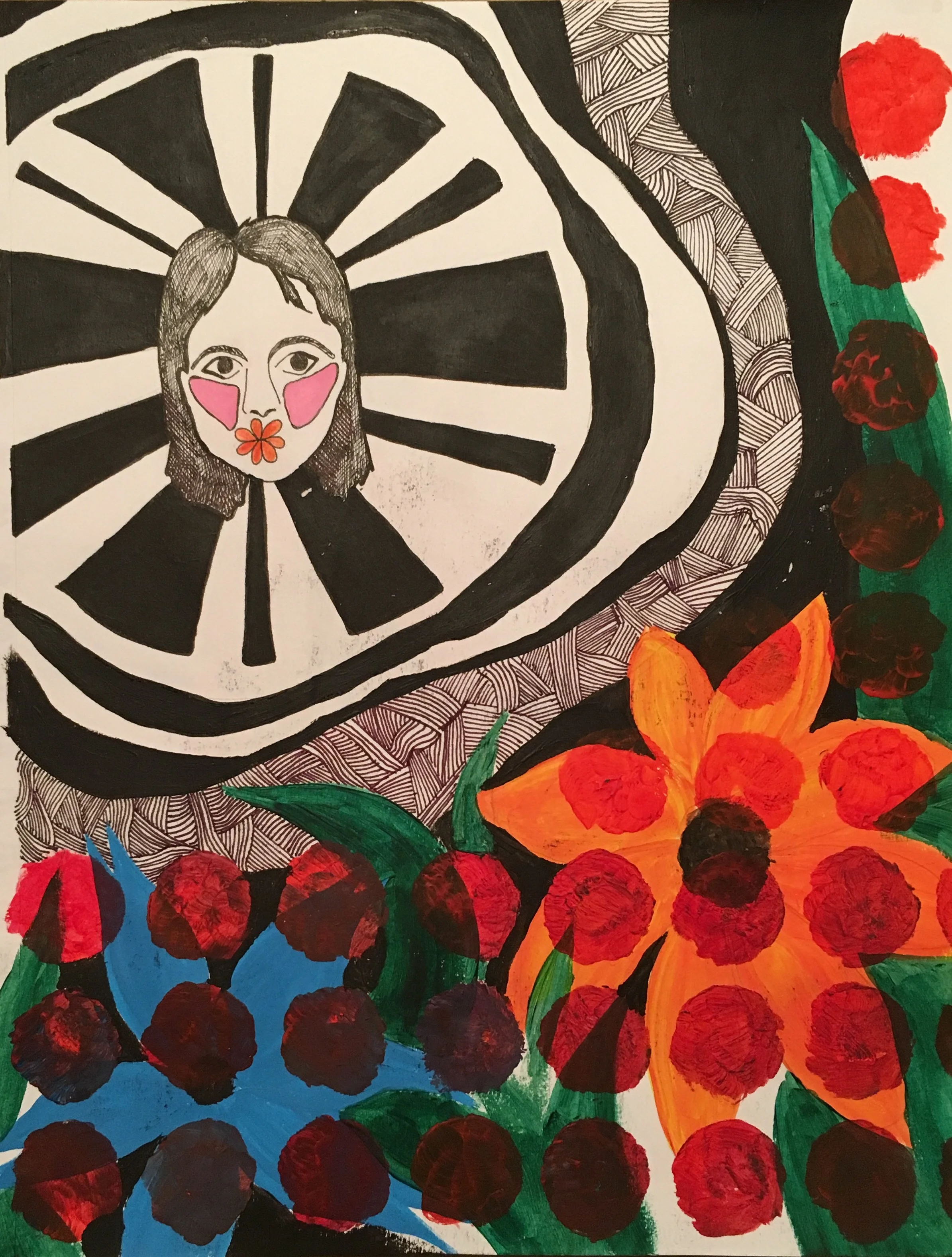 Interpretive Self-portrait based on Trenton Doyle Hancock’s work