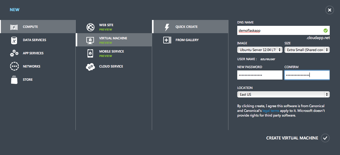 Quick Create Menu.