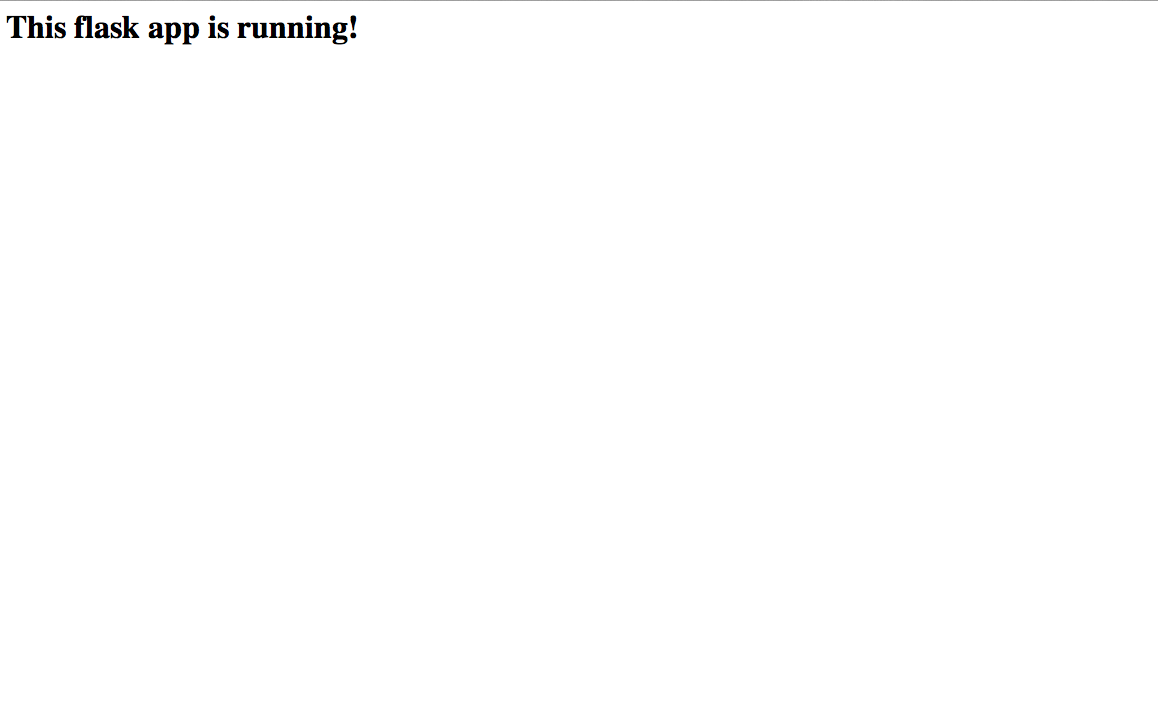 The Running Flask App.