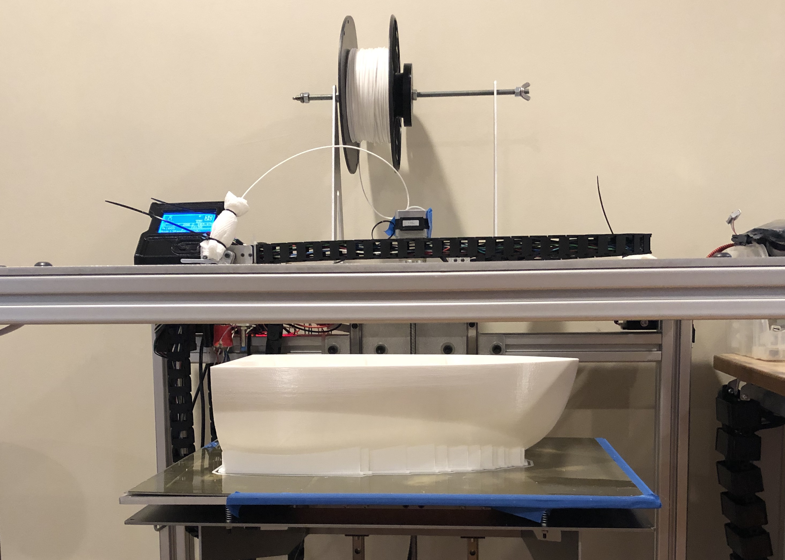 Successful print of the boat hull on my big printer