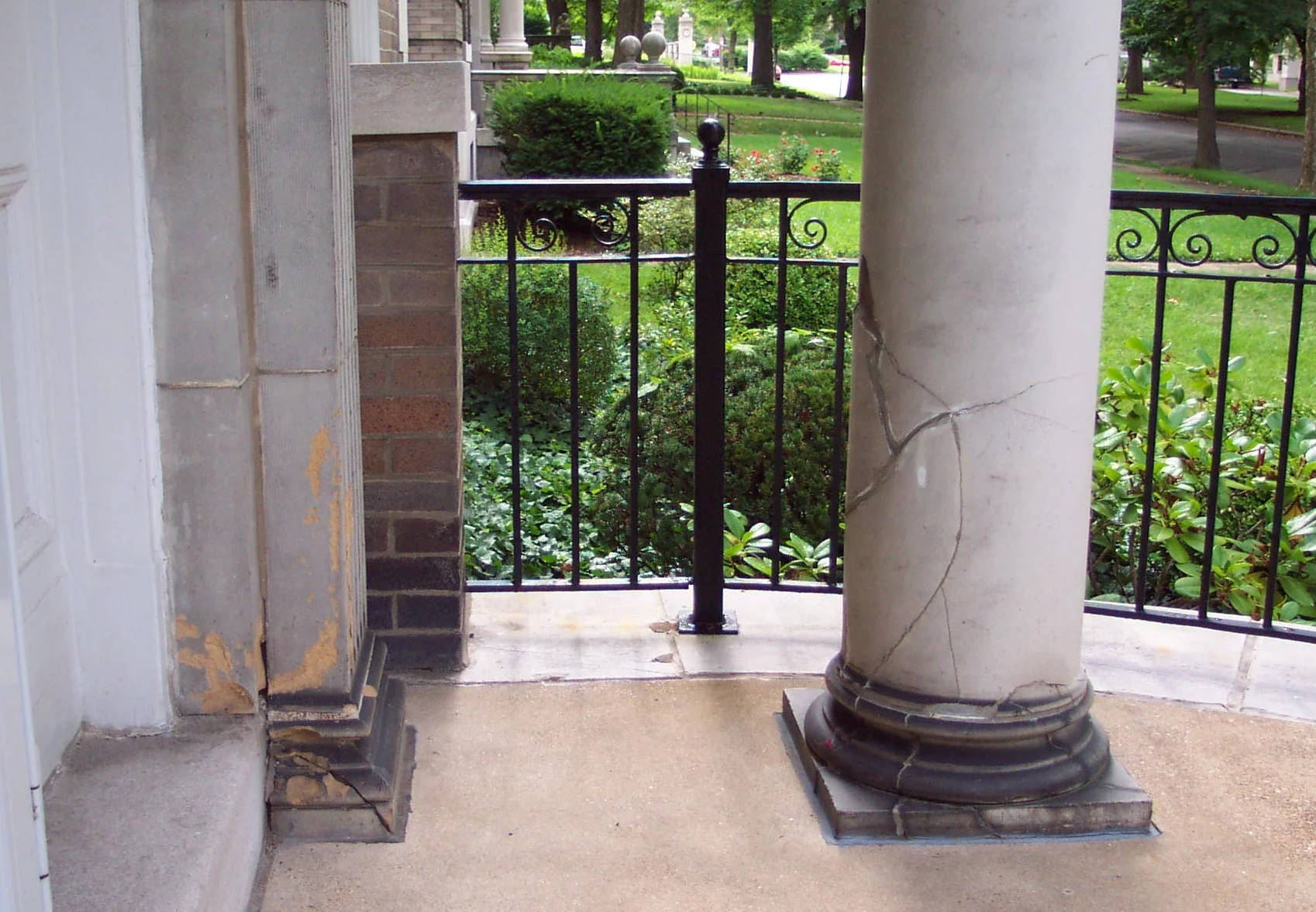 Terracotta Column Restoration - Stone Works - Lee Lindsey