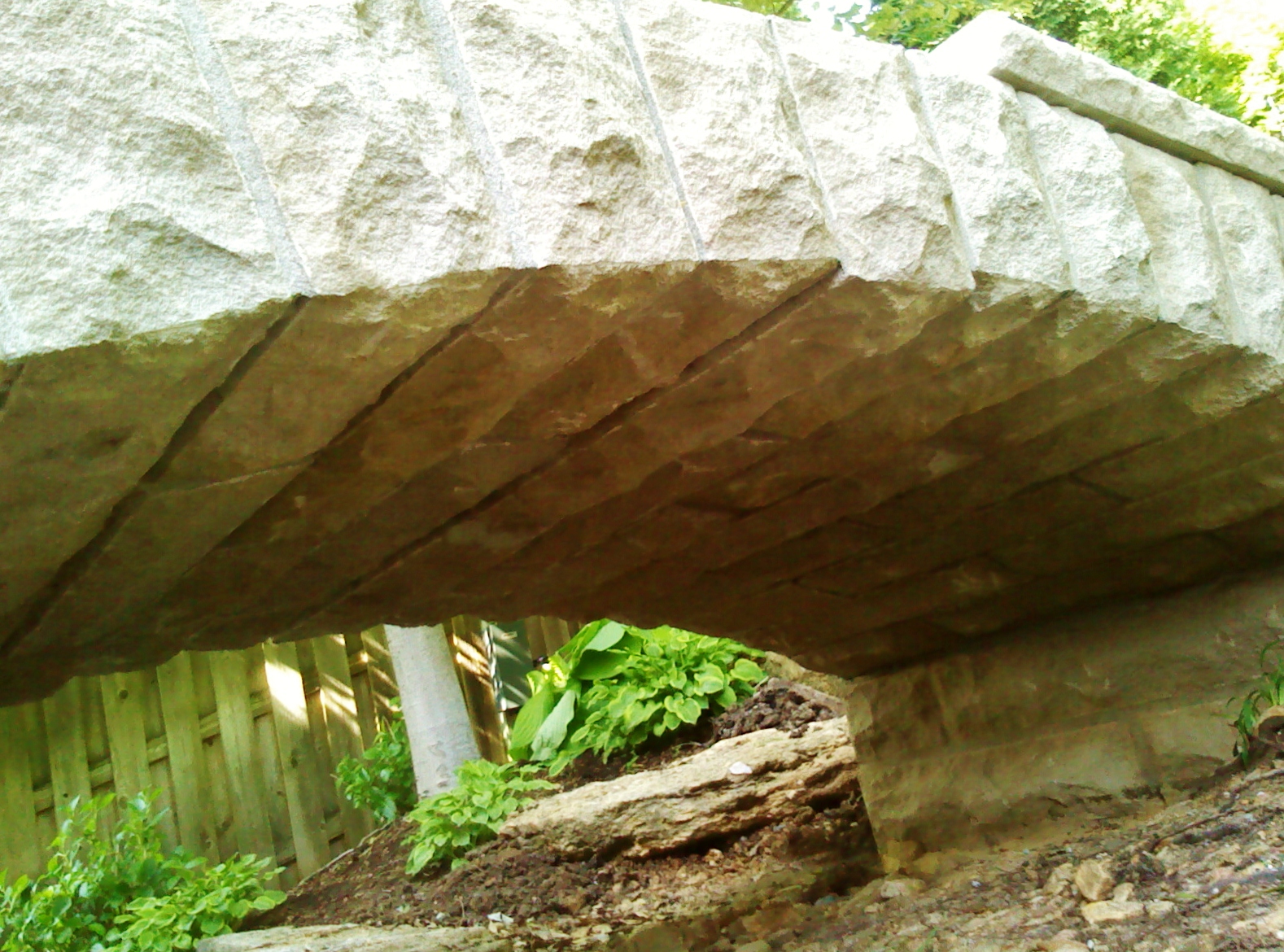Stone arch bridge, no concrete here!  This bridge is all stone.   Stone Works  Lee Lindsey  St. Louis MO