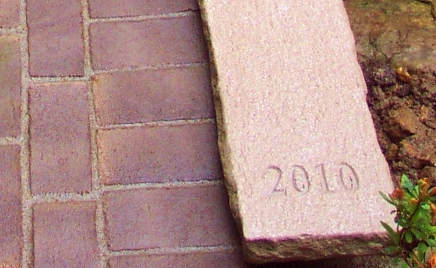 Date of Construction Carved into Stone Bridge Coping
