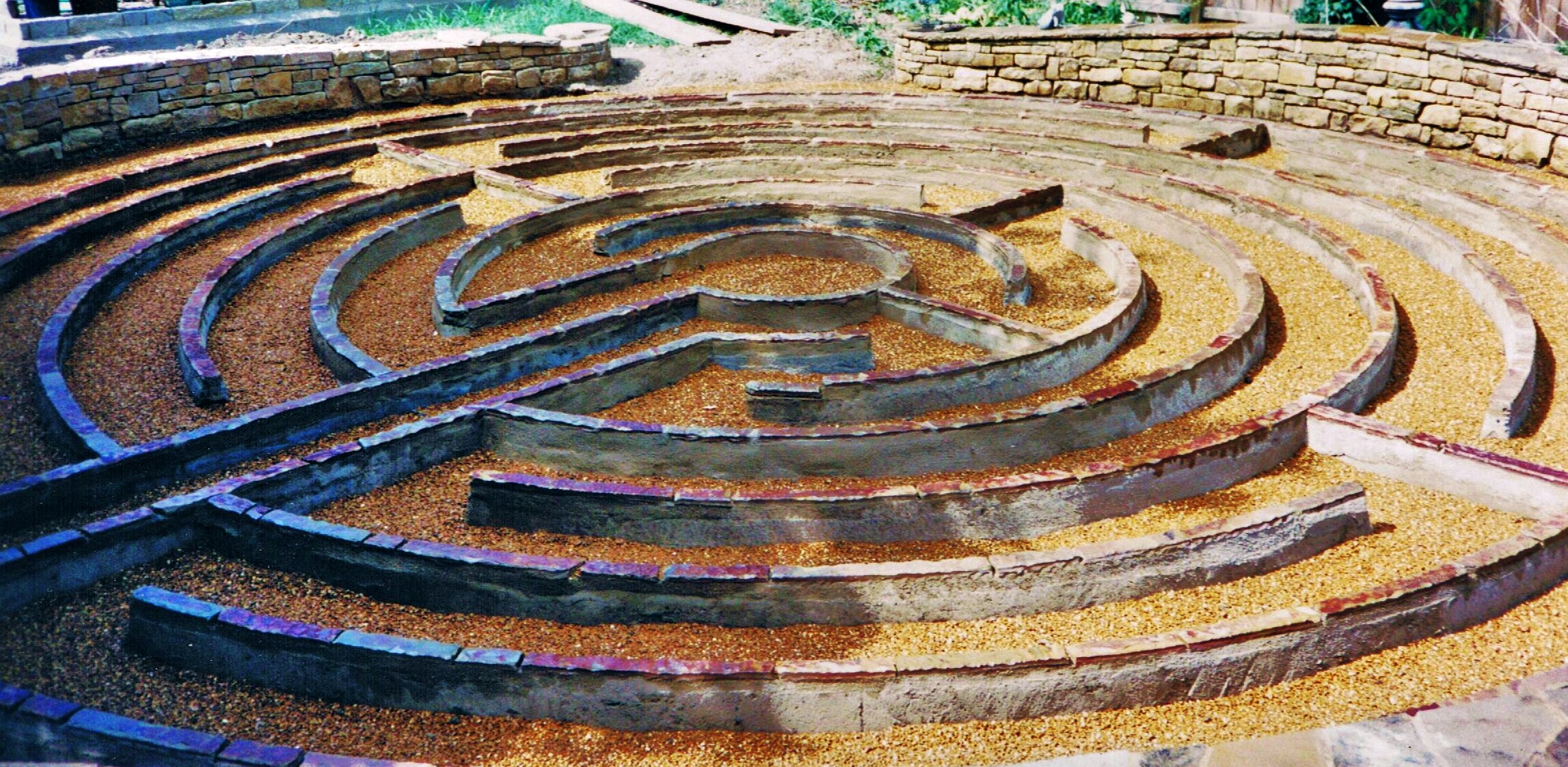 Labrynth Path before the Lawn was Installed