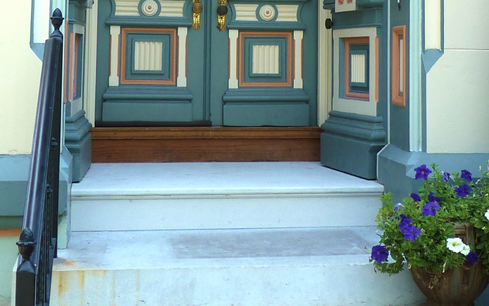 Marble Porch Repaired - Lafayette Square Neighborhood, Saint Louis, MO - Stone Works - Lee Lindsey