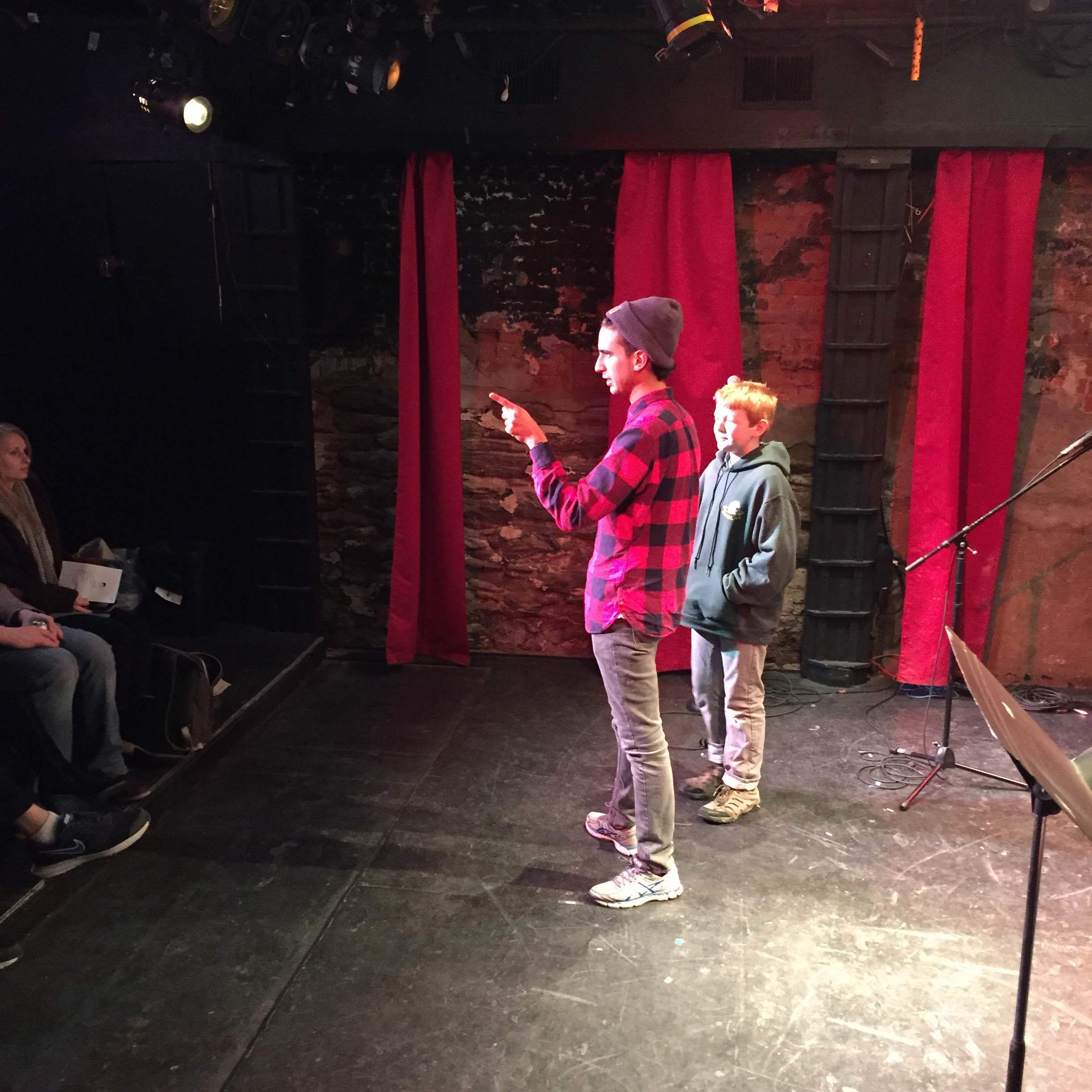 Dylan with all-star audience volunteer Aidan