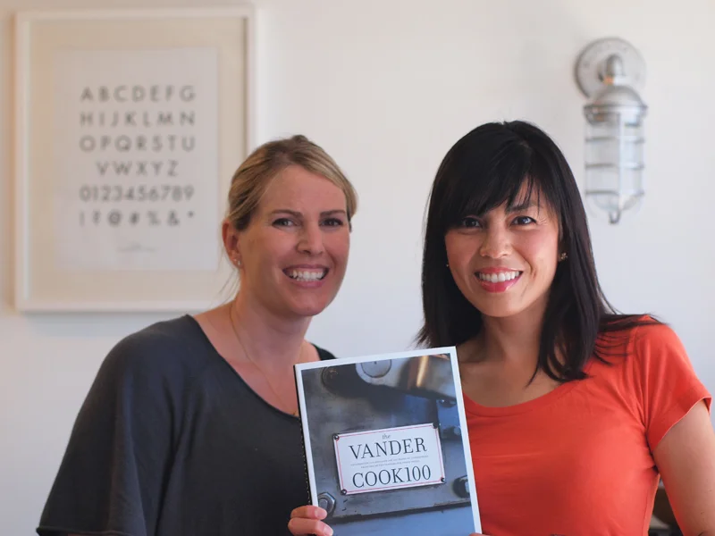 Me with author Heather Mitchell and her book, The Vandercook 100
