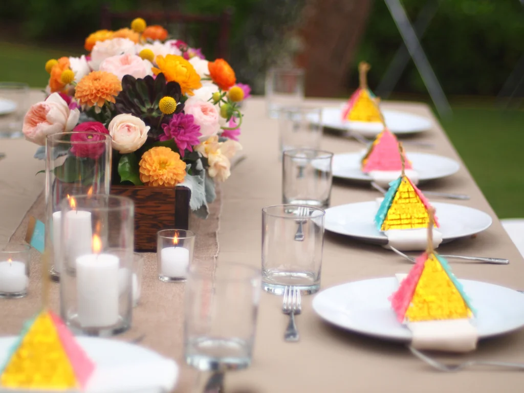Handmade party favors by the bride