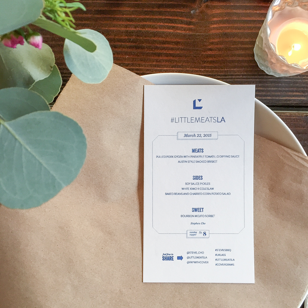 The first Littlemeats LA + Presshaus LA menu