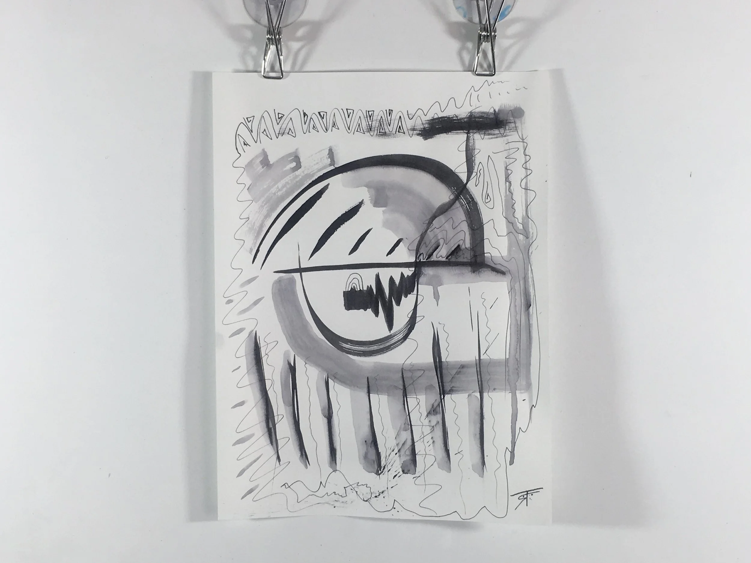 #174 Ink on Paper 9" x 12"