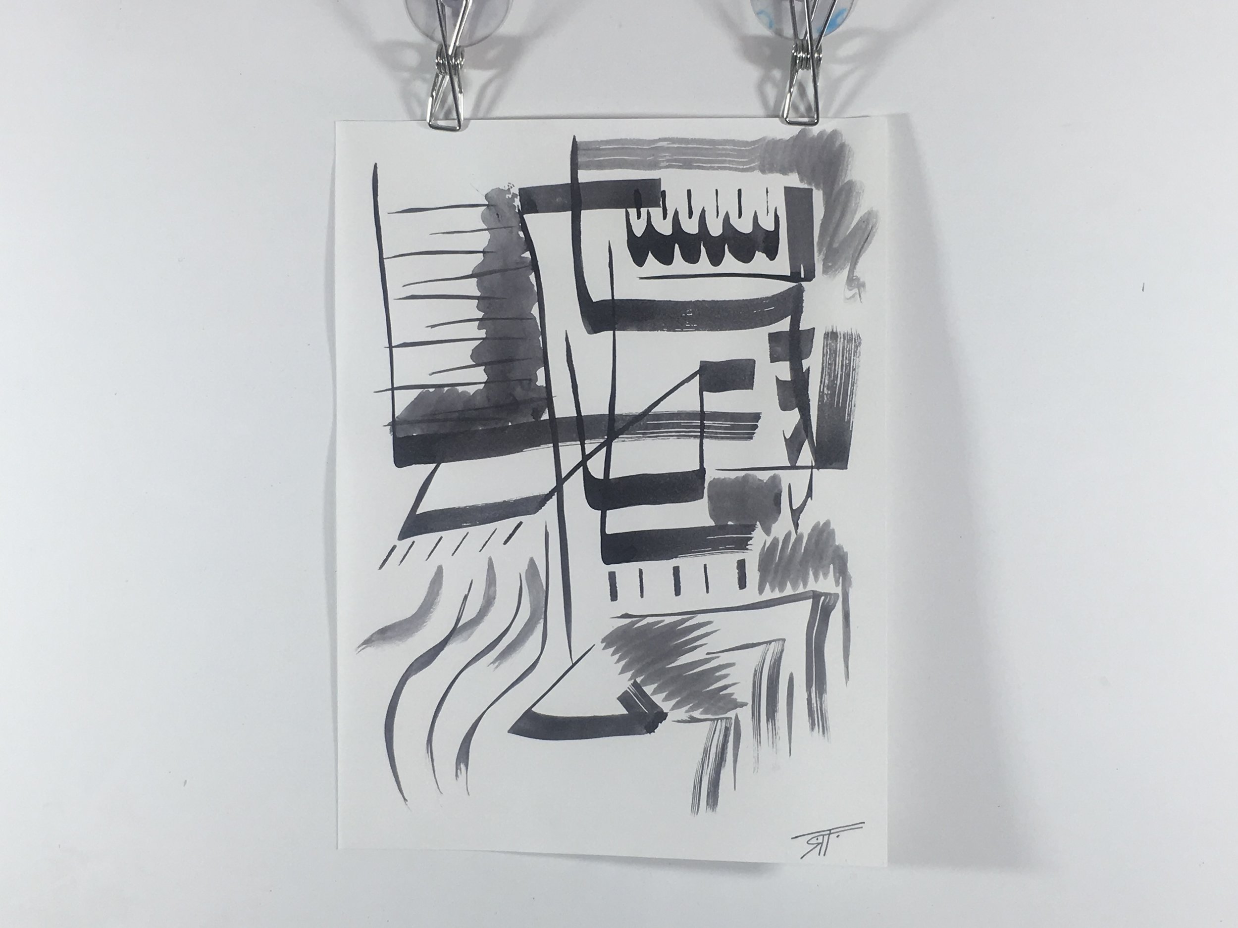 #175 Ink on Paper 9" x 12"