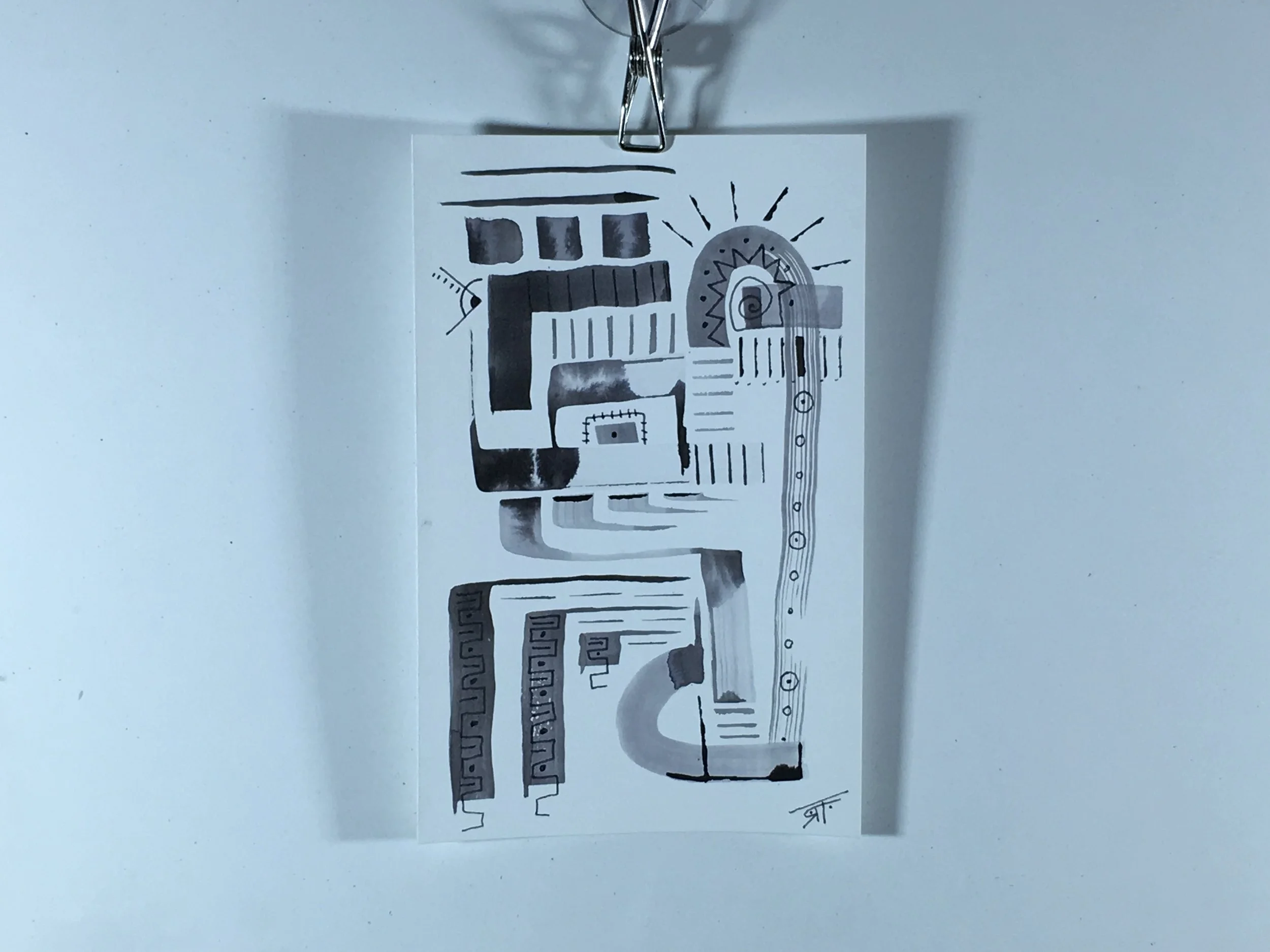 #186 Ink on Paper 5" x 8"