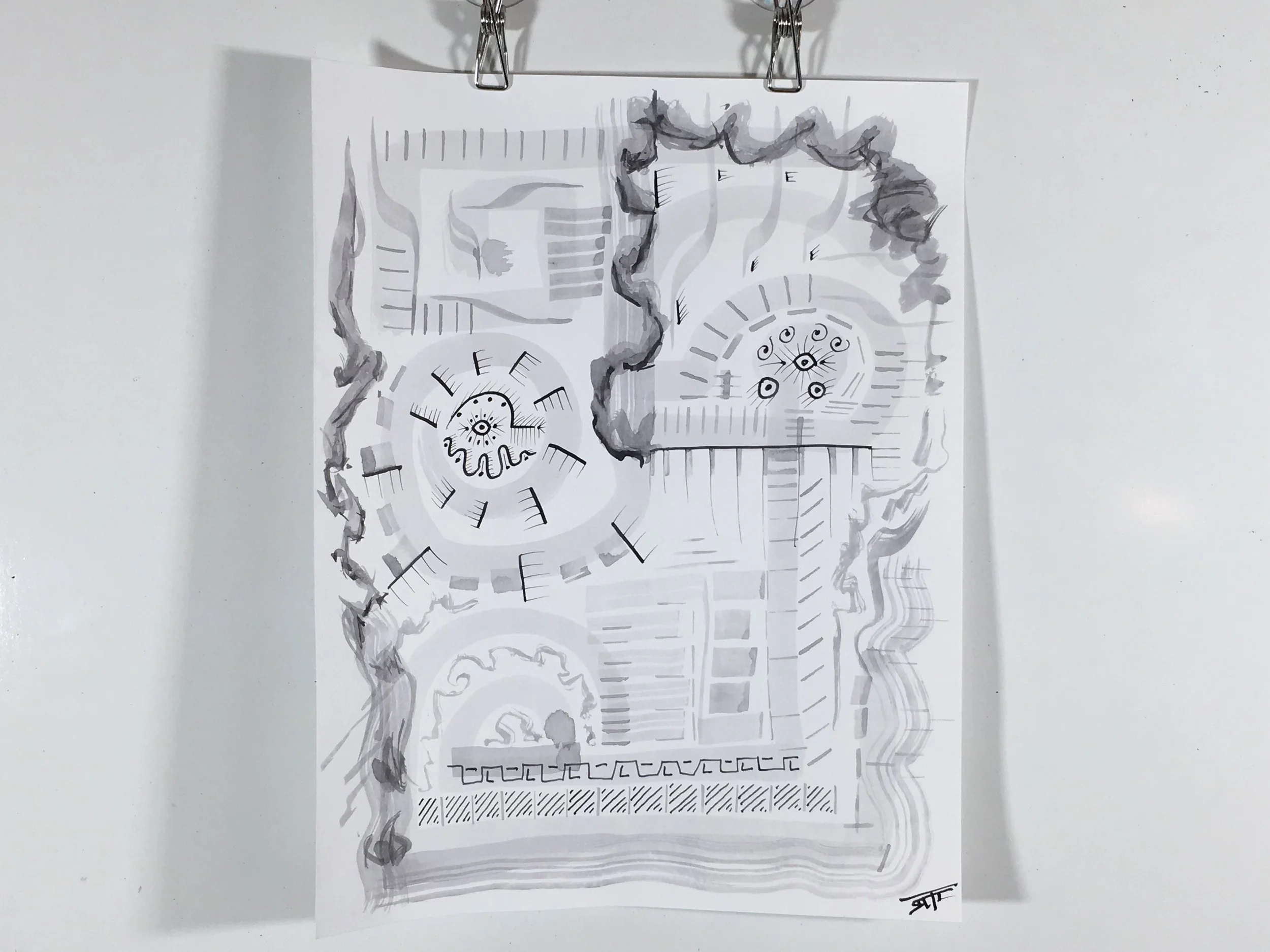 #203 Ink on Paper 11" x 14"