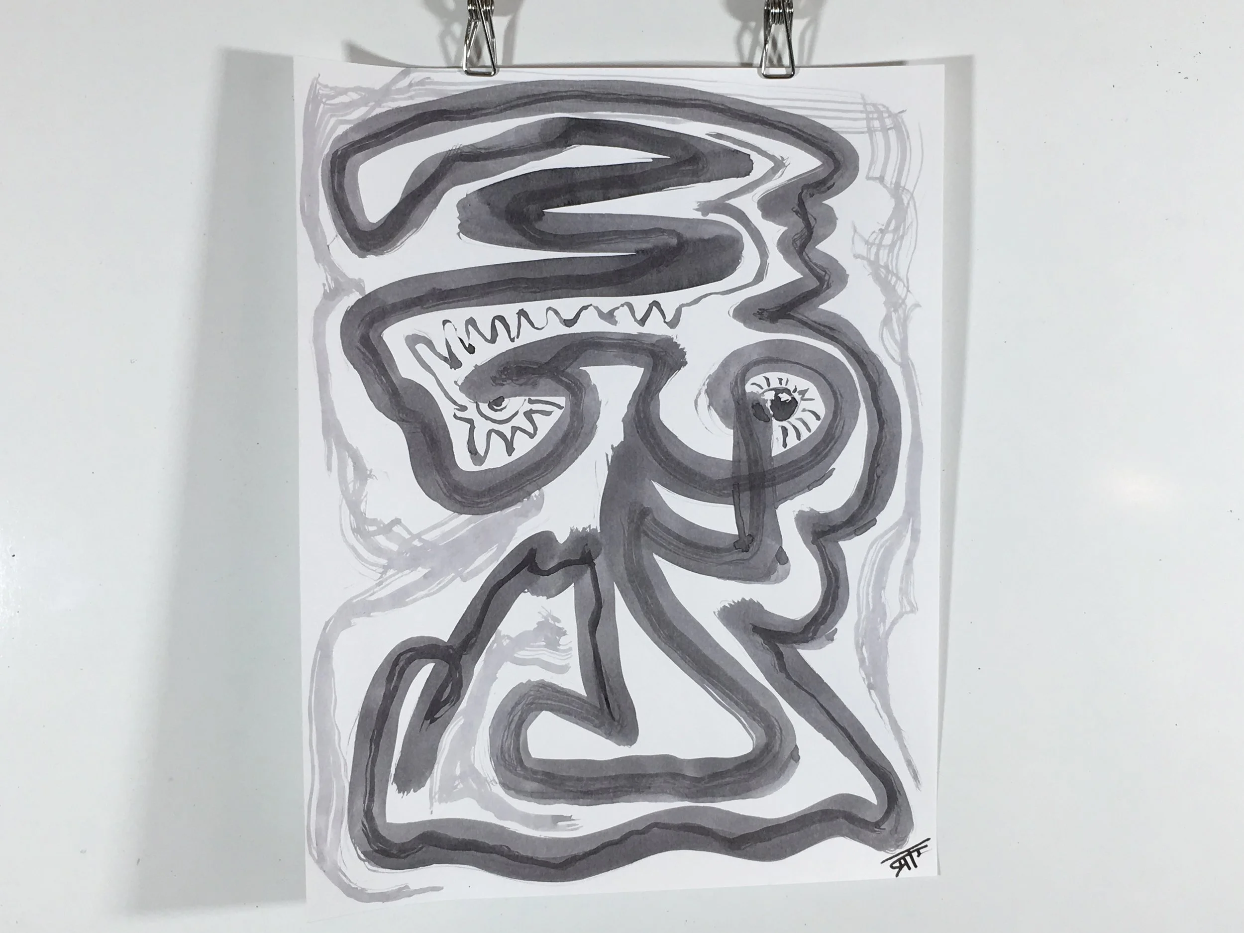 #208 Ink on Paper 11" x 14"