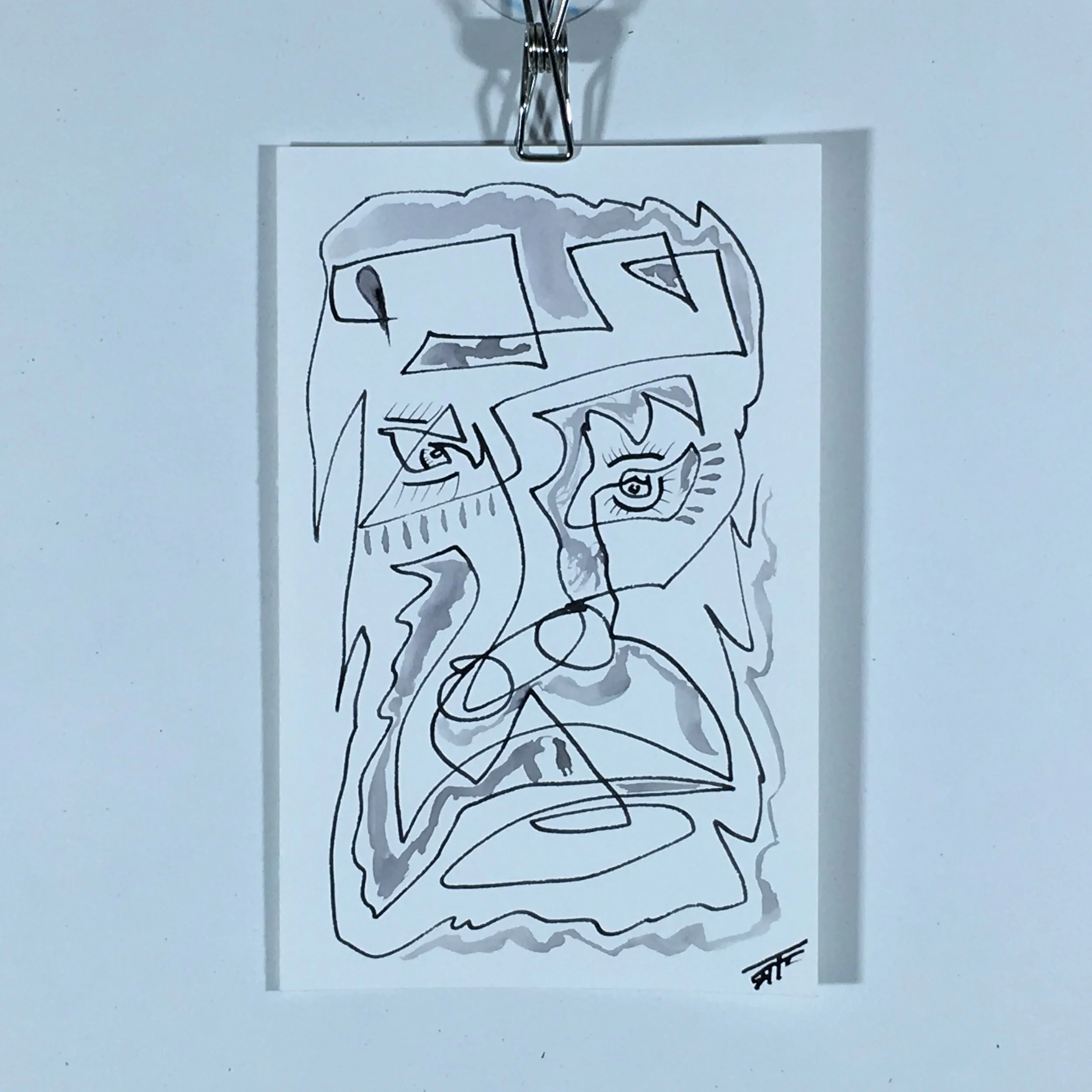 #195 Ink on Paper 5" x 8"