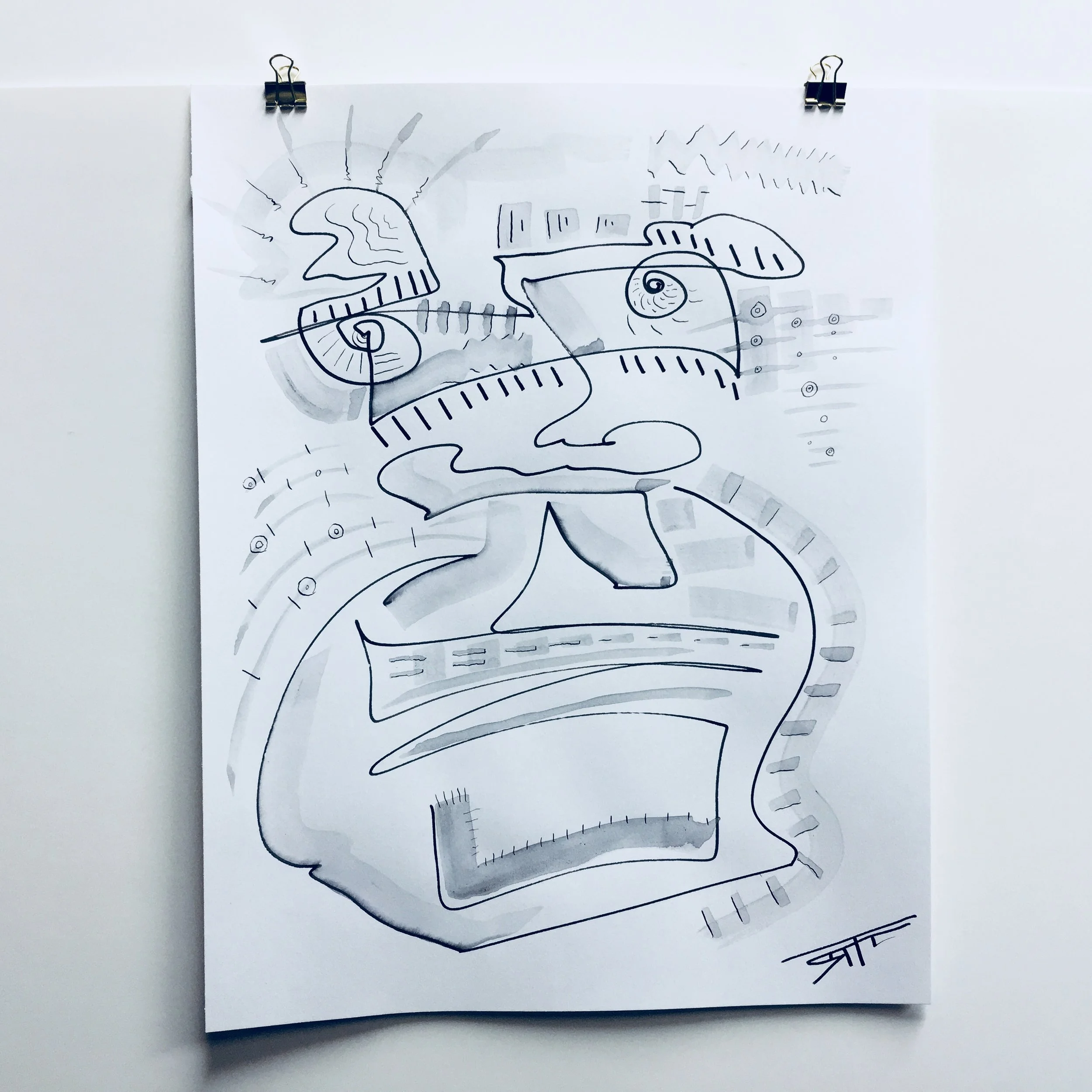 #222 Ink on Paper 11" x 14"