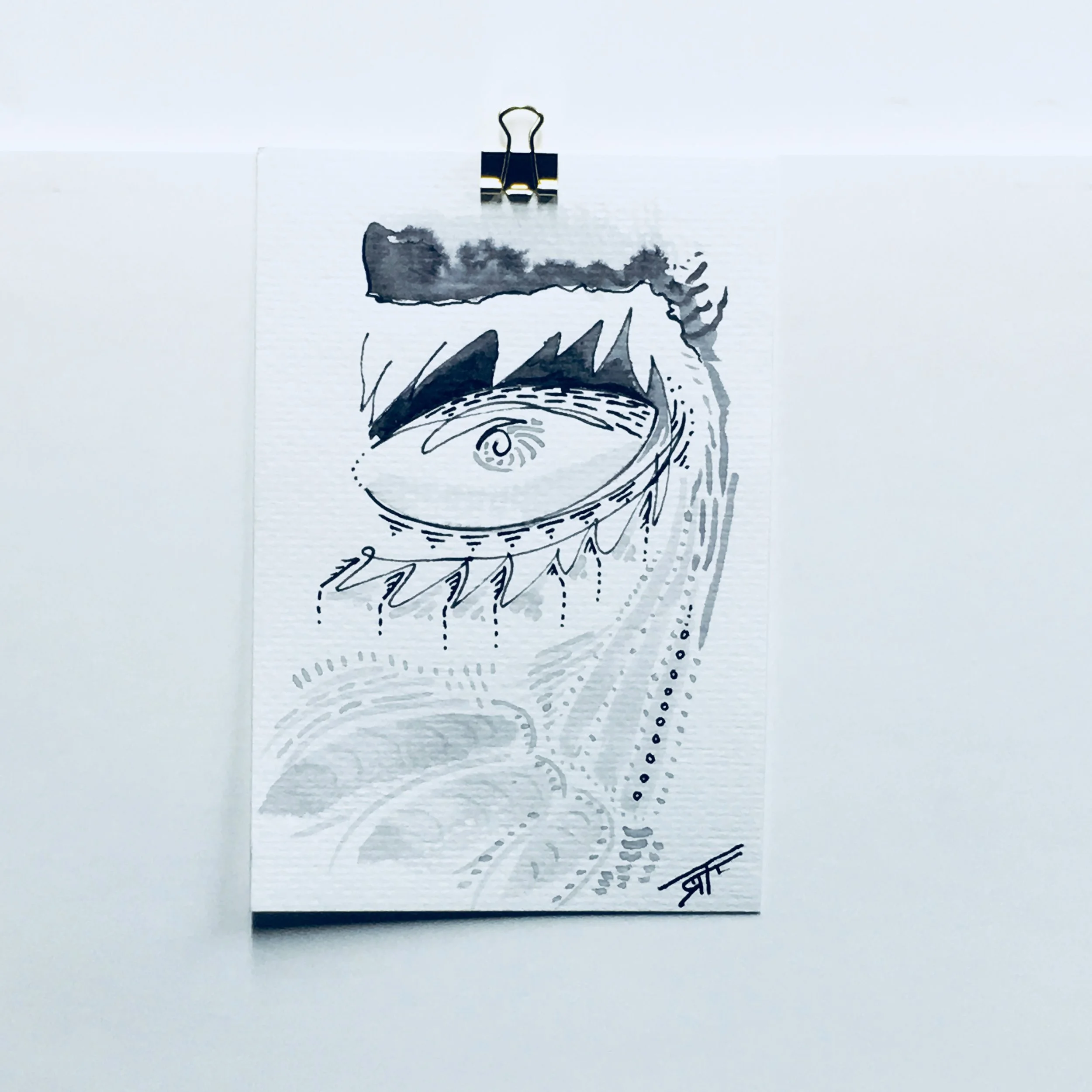 #256 Ink on Paper 4" x 6"