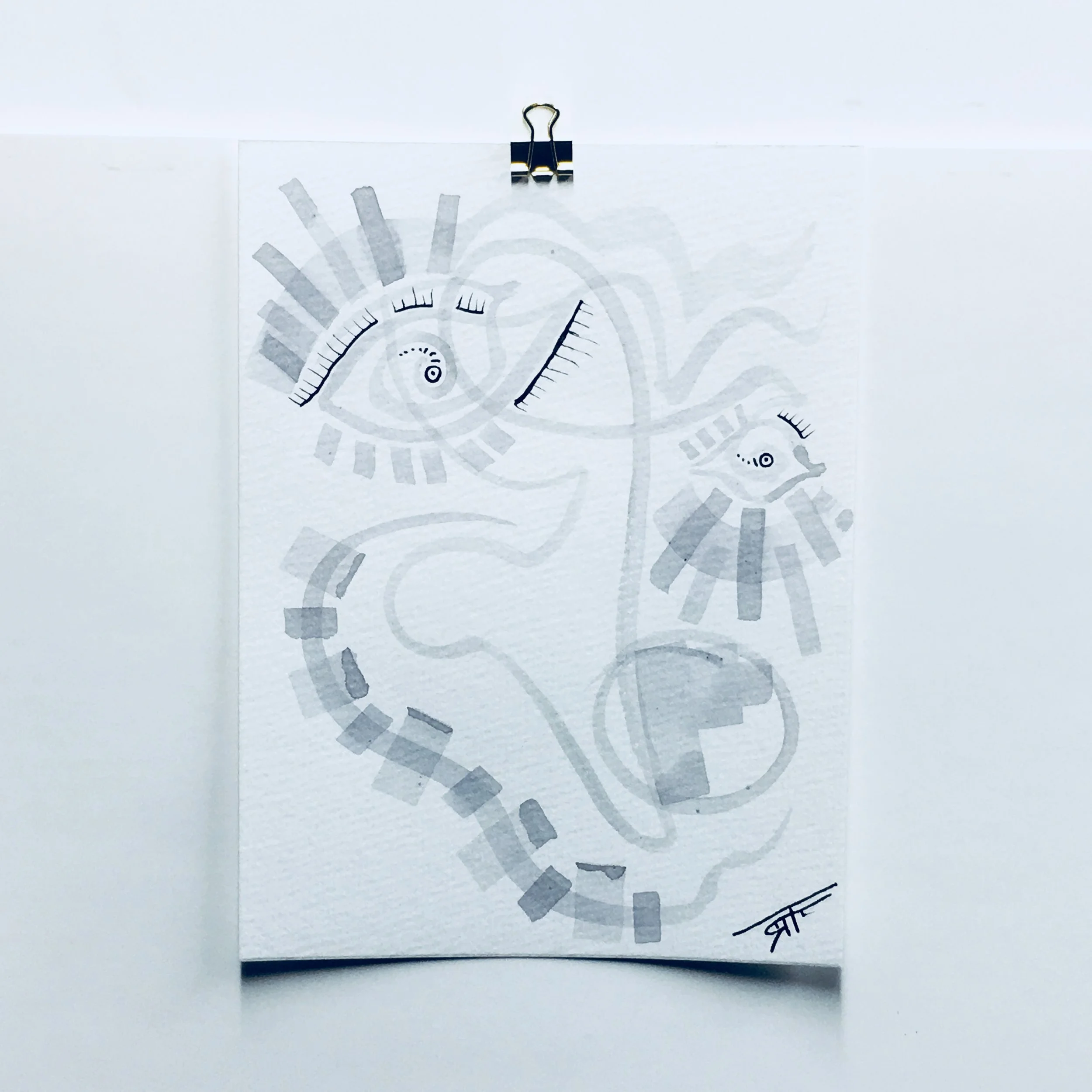 #245 Ink on Paper 6" x 8"