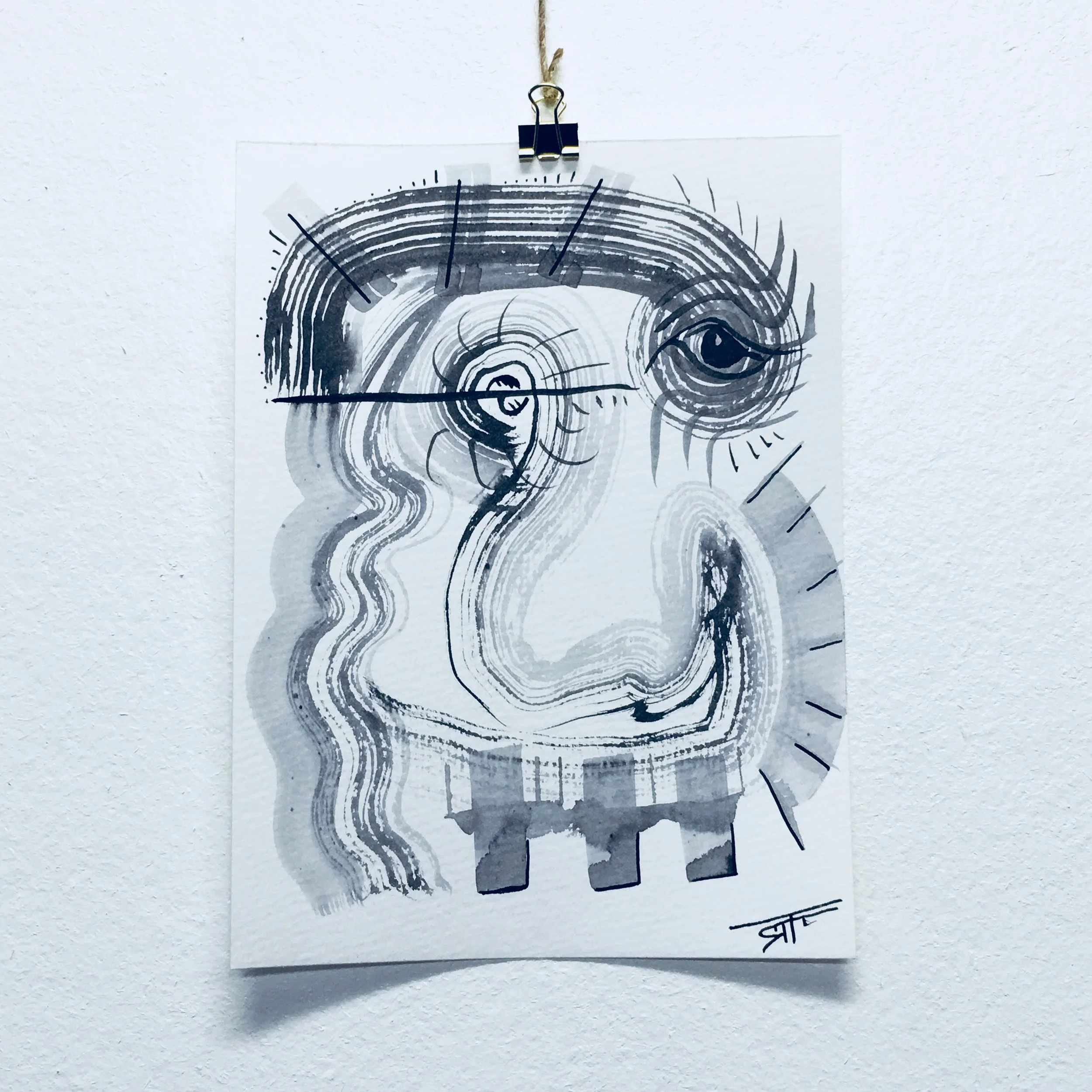 #247 Ink on Paper 6" x 8"