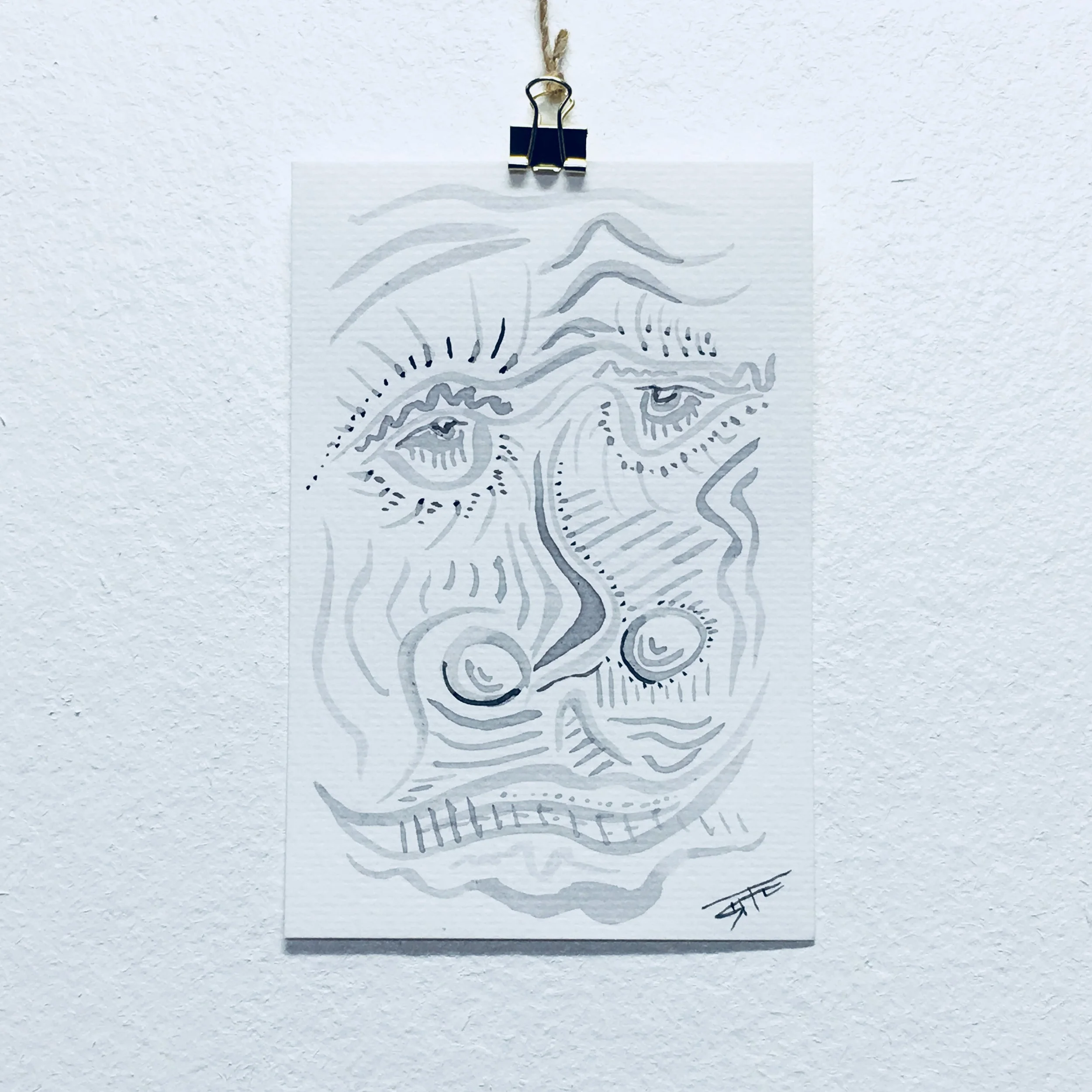 #267 Ink on Paper 4" x 6"