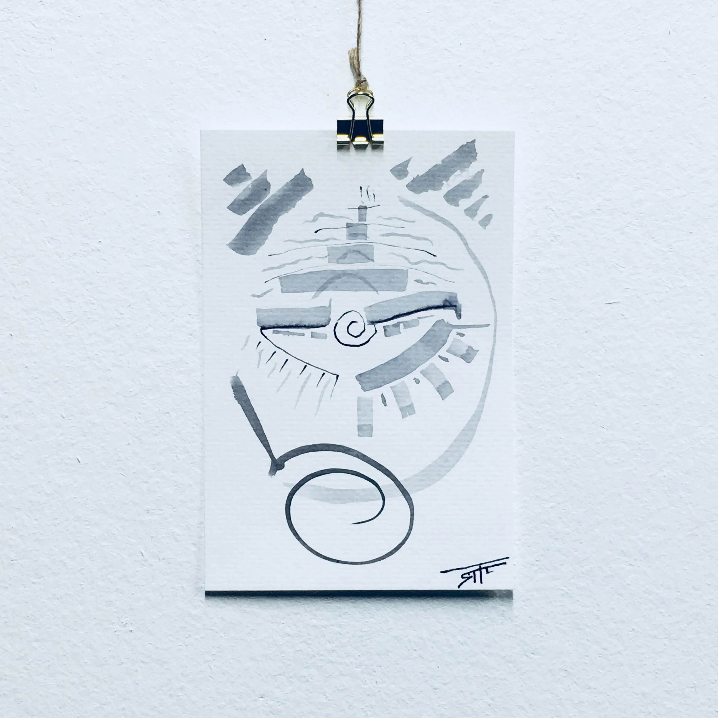 #278 Ink on Paper 4" x 6"