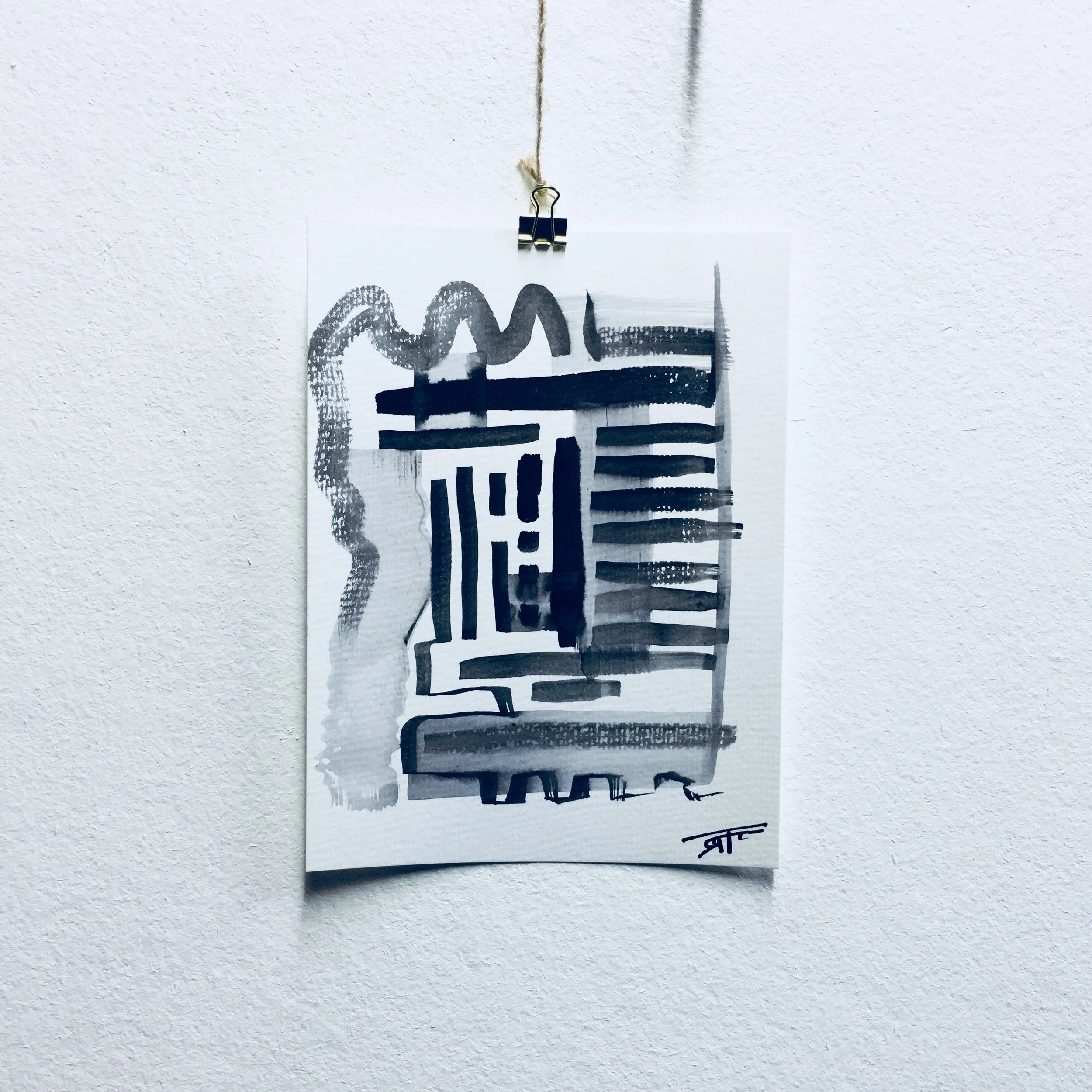#284 Ink on Paper 6" x 8"