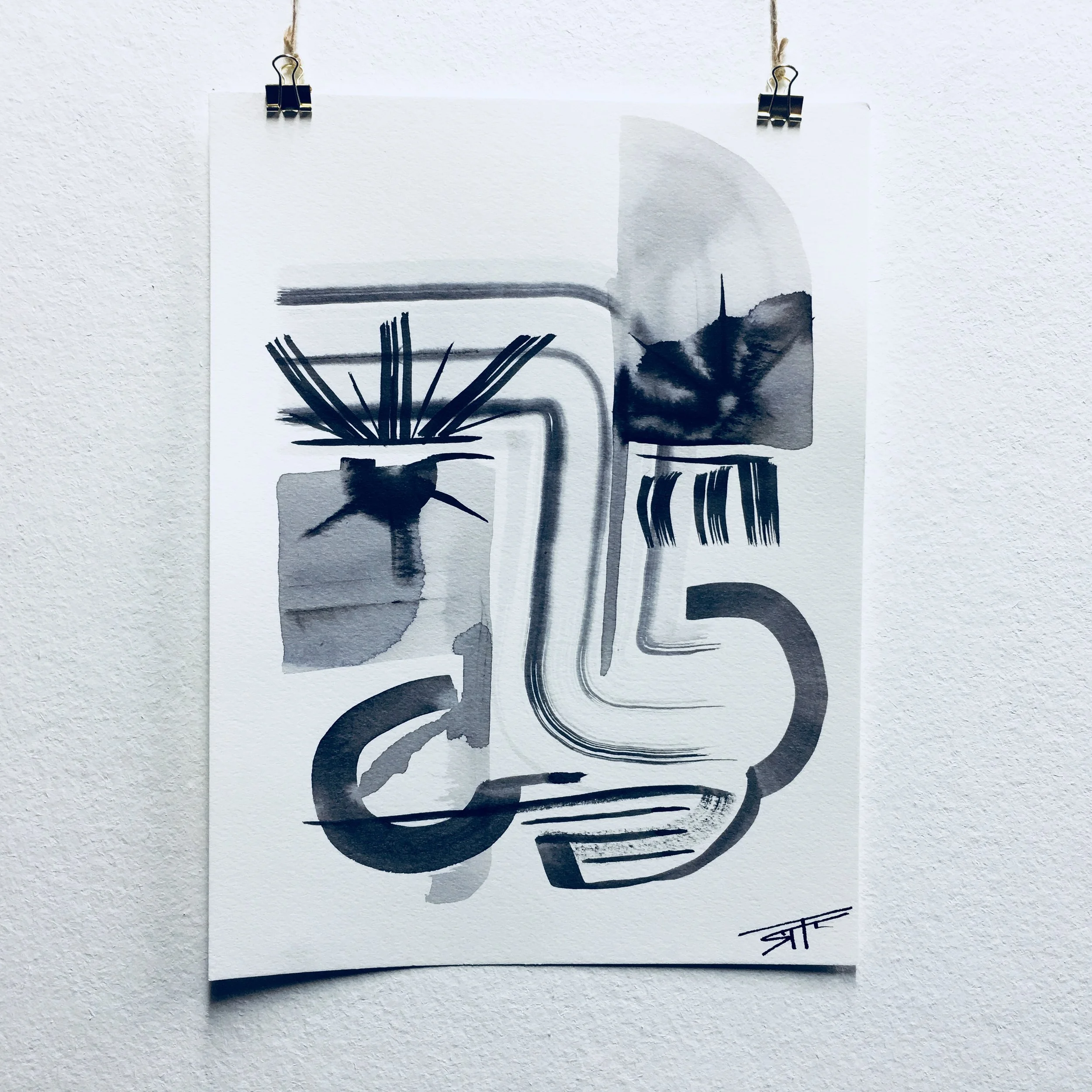 #293 Ink on Paper 9" x 12"