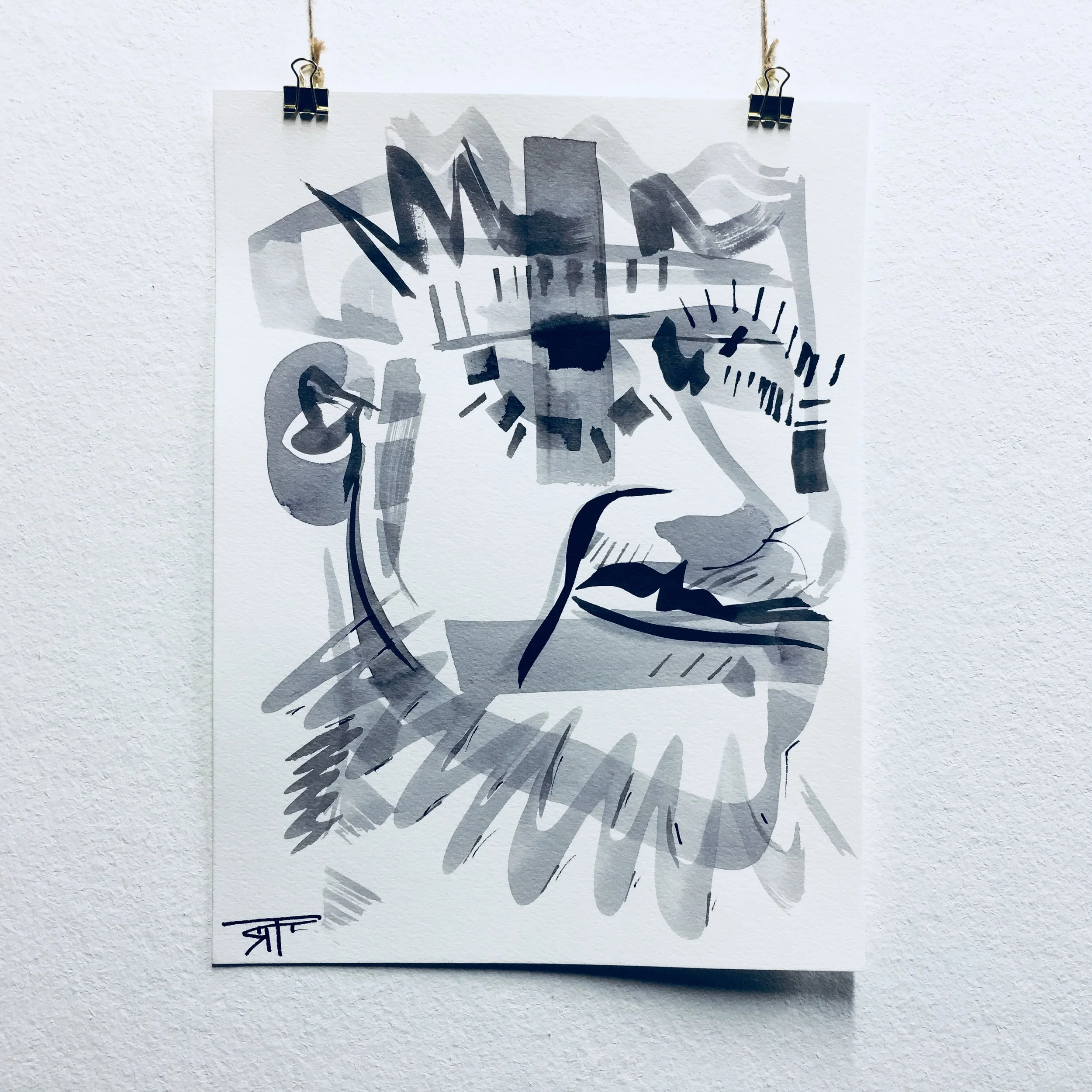 #295 Ink on Paper 9" x 12"